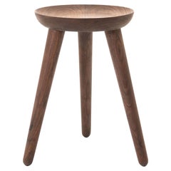 Opium Table, Turned Solid Wood Table in Oiled Walnut 'S'
