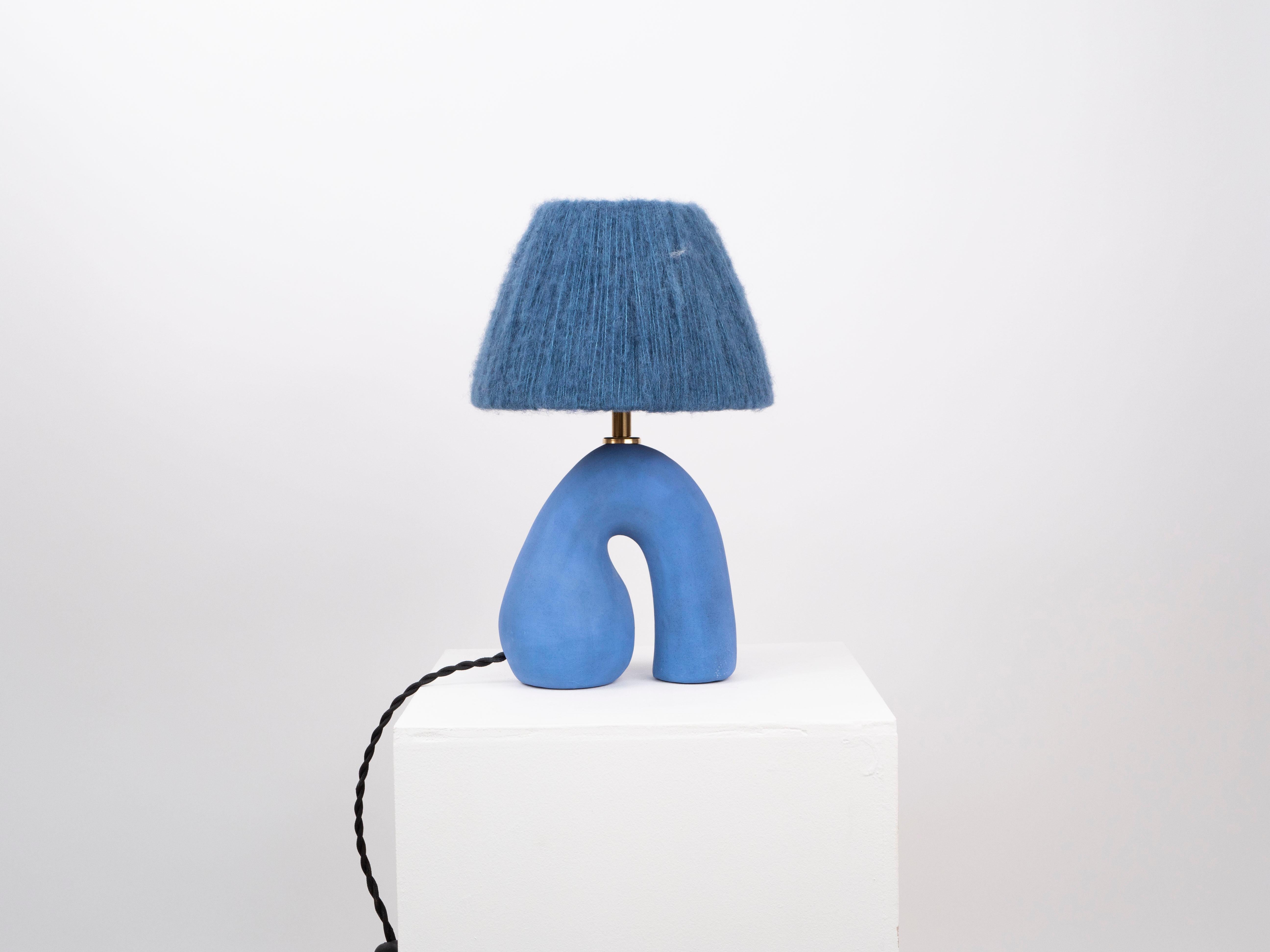 Modern ‘Opposée’ Table Lamp - Blue 'Matte' For Sale