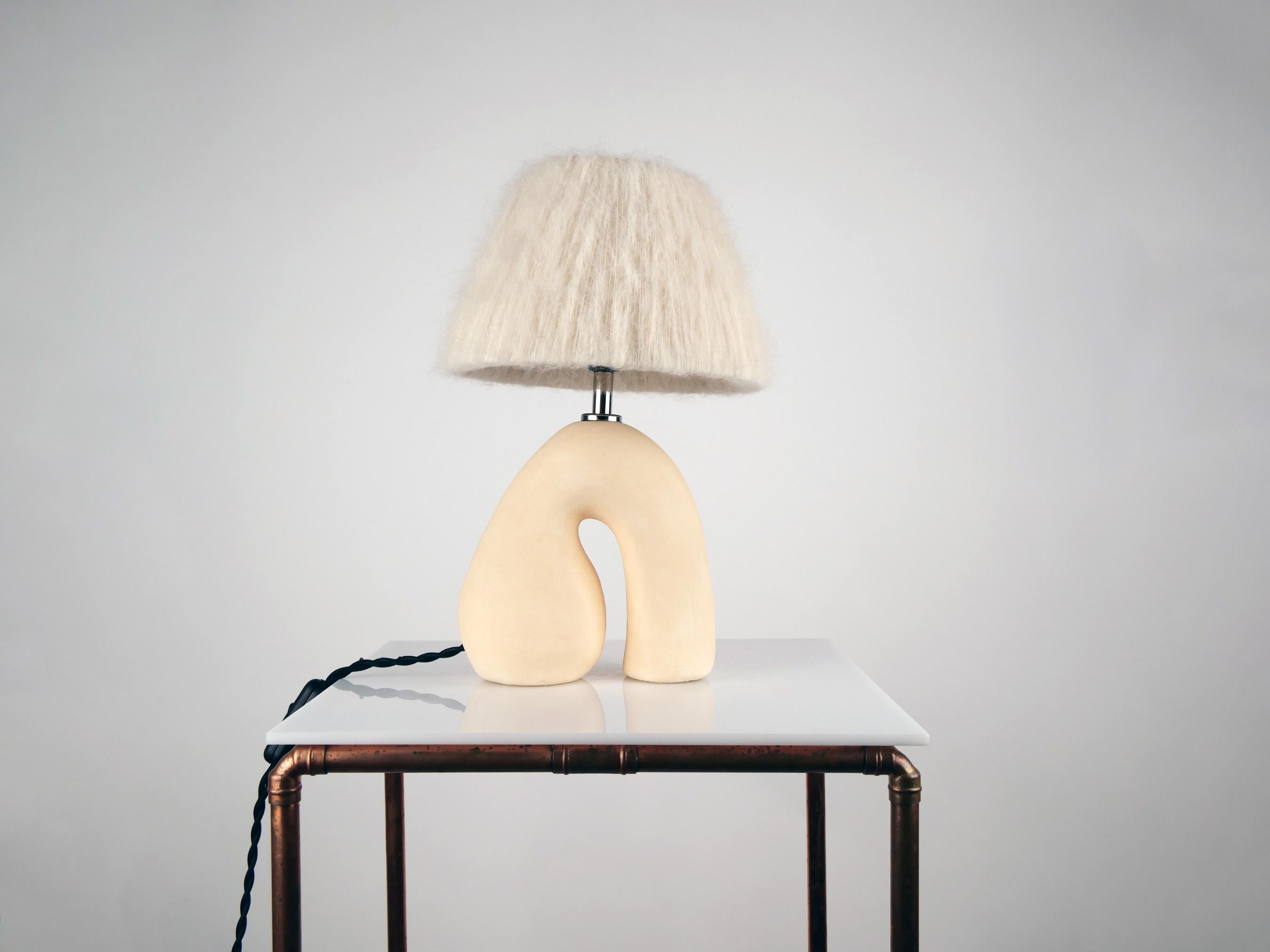 Contemporary 'Opposée' Table Lamp - Californian Cream 'Matte' For Sale