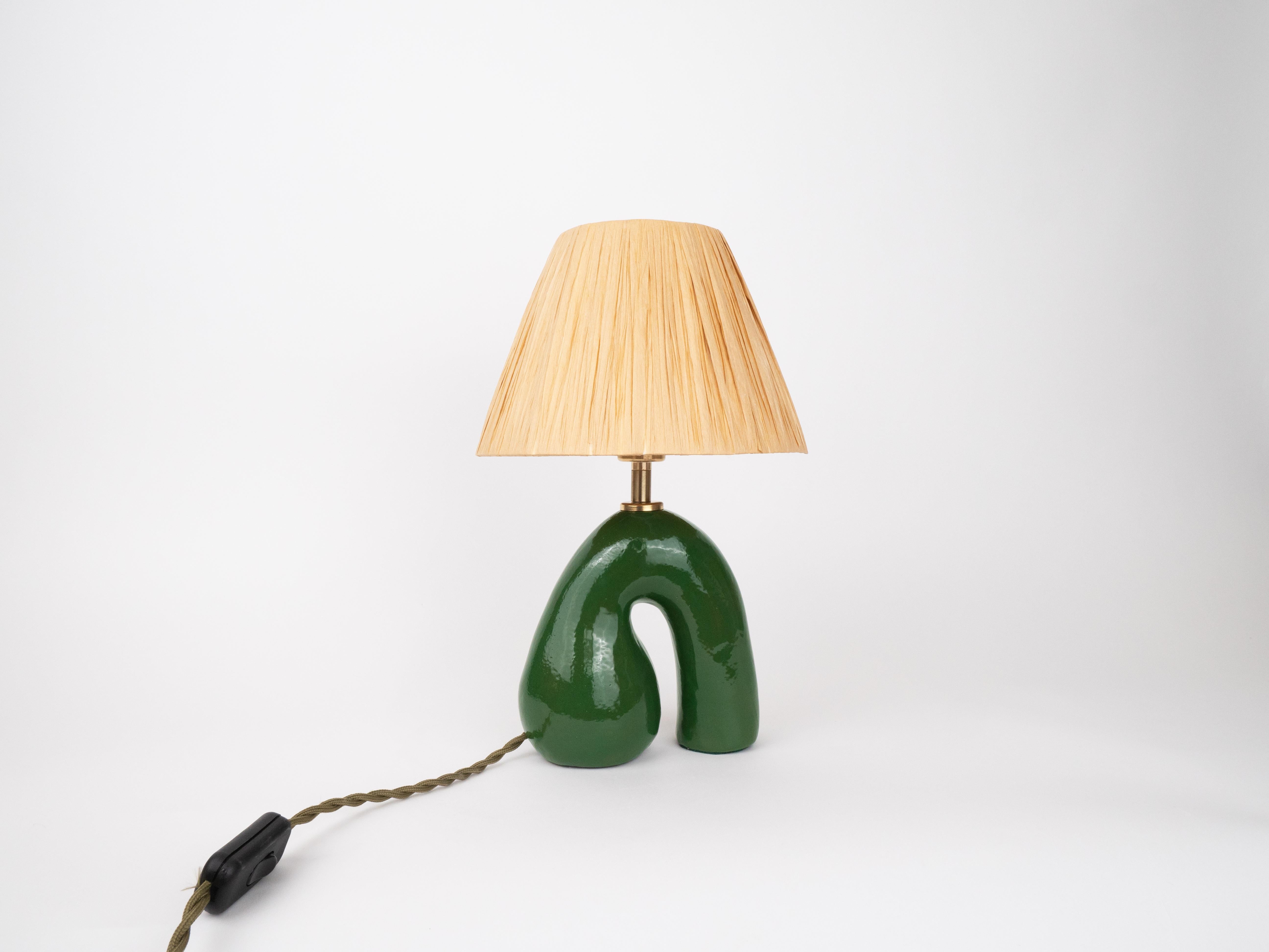 Lampe à poser 'Opposée' - Vert brillant en vente 1