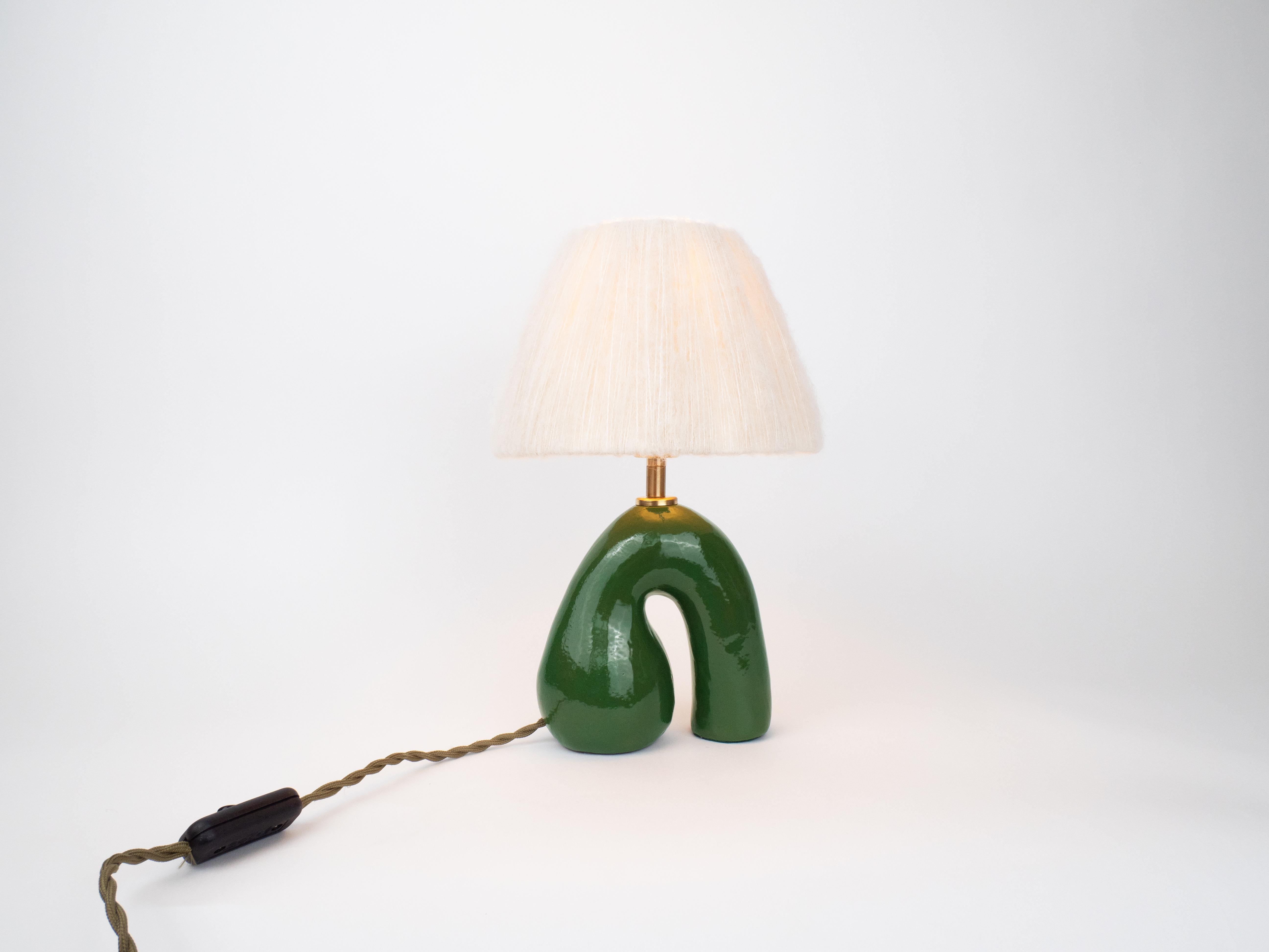 XXIe siècle et contemporain Lampe à poser 'Opposée' - Vert brillant en vente