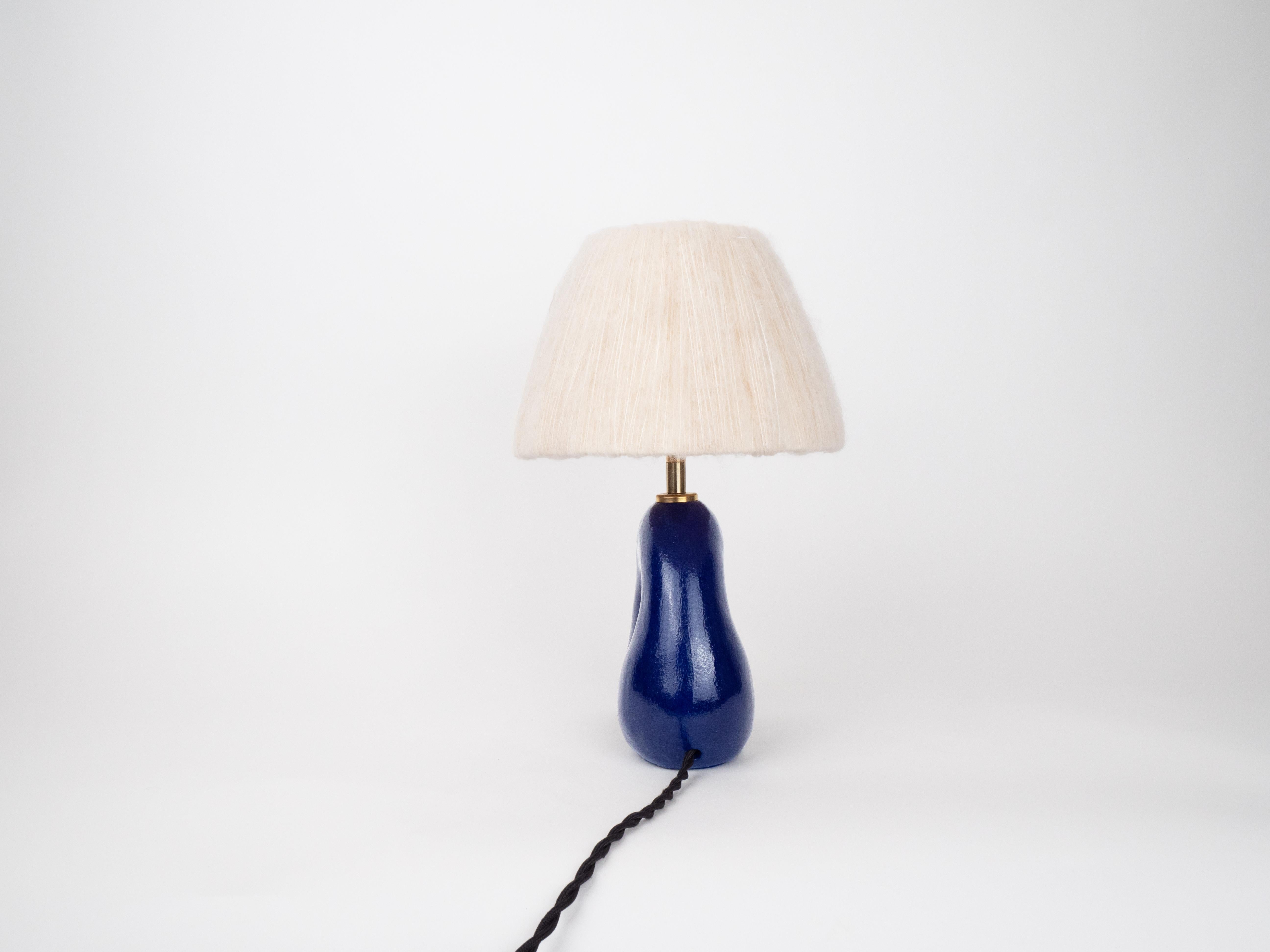British 'Opposée' Table Lamp - Glossy Royal Blue For Sale
