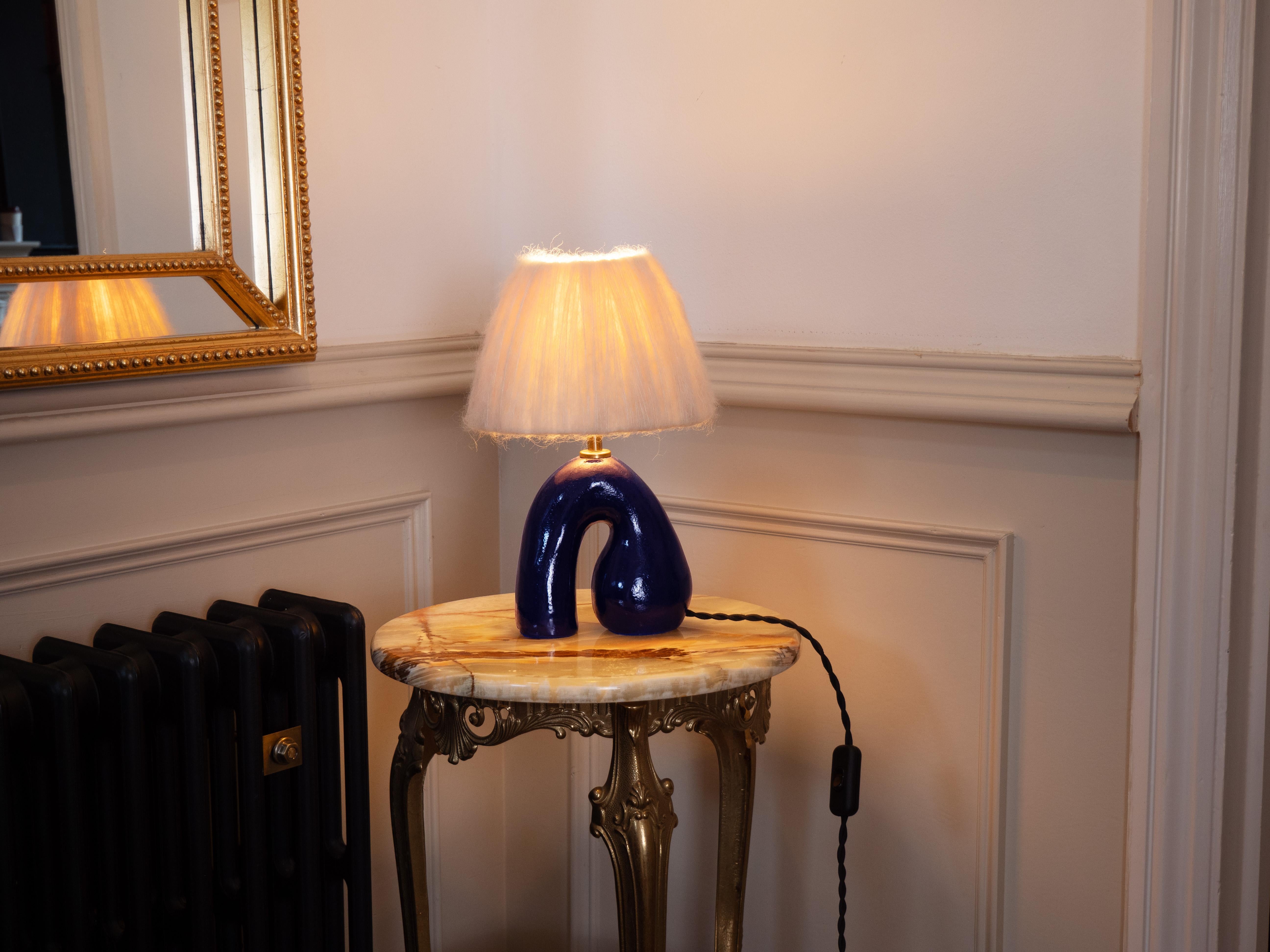 'Opposée' Table Lamp - Glossy Royal Blue In New Condition For Sale In London, GB