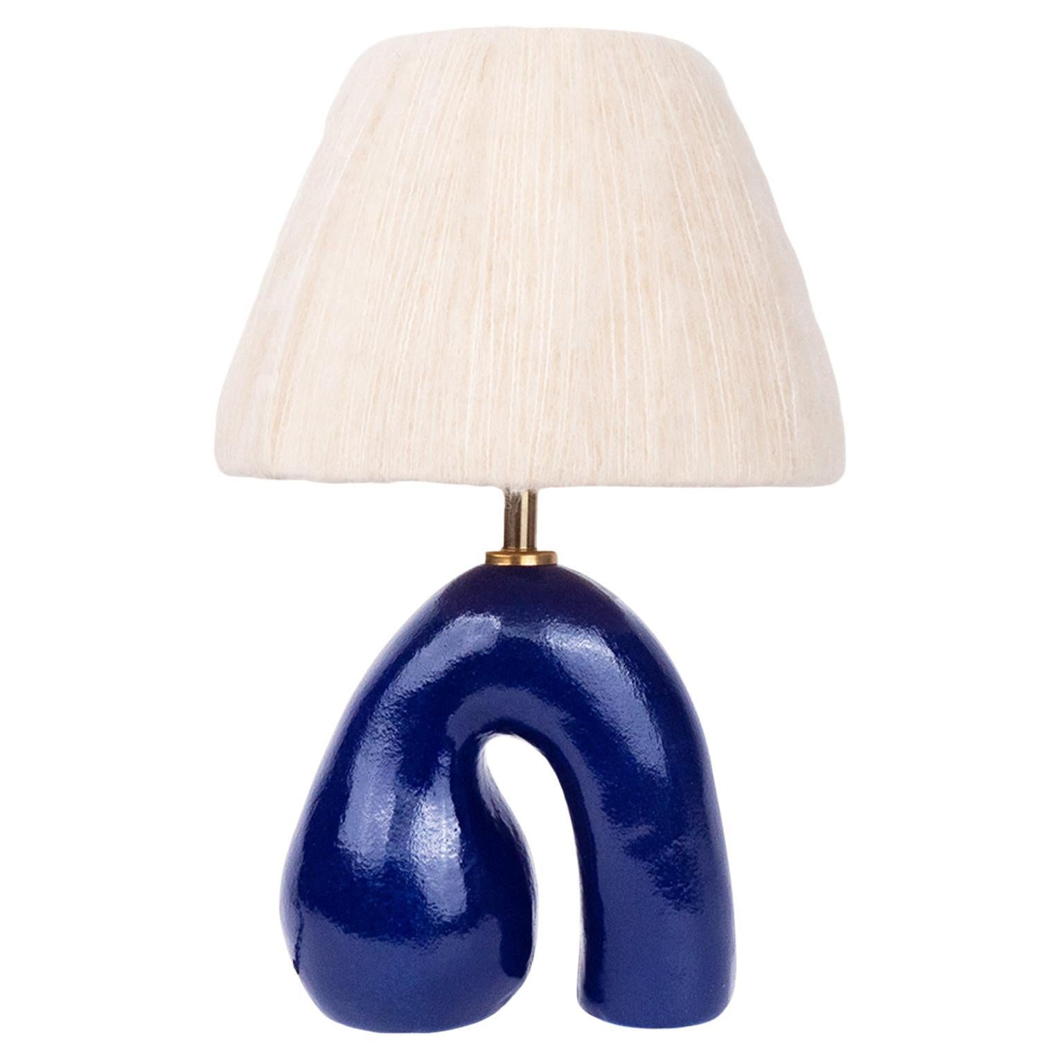 'Opposée' Table Lamp - Glossy Royal Blue For Sale