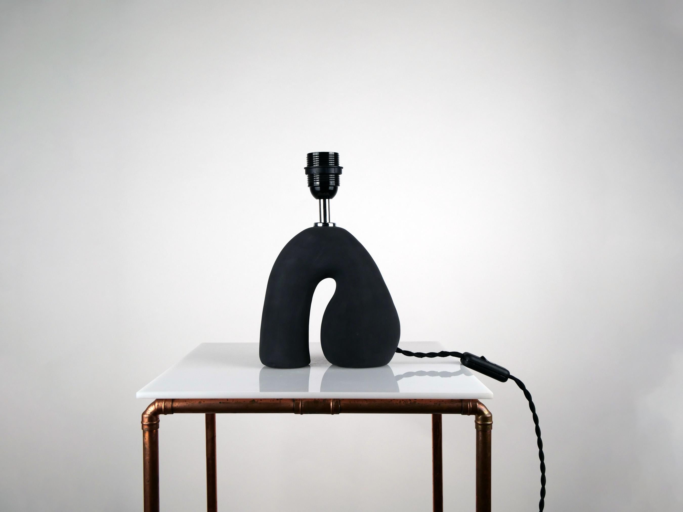 'Opposée' Table Lamp, Granite Black 'Matte' Regular Price For Sale 2