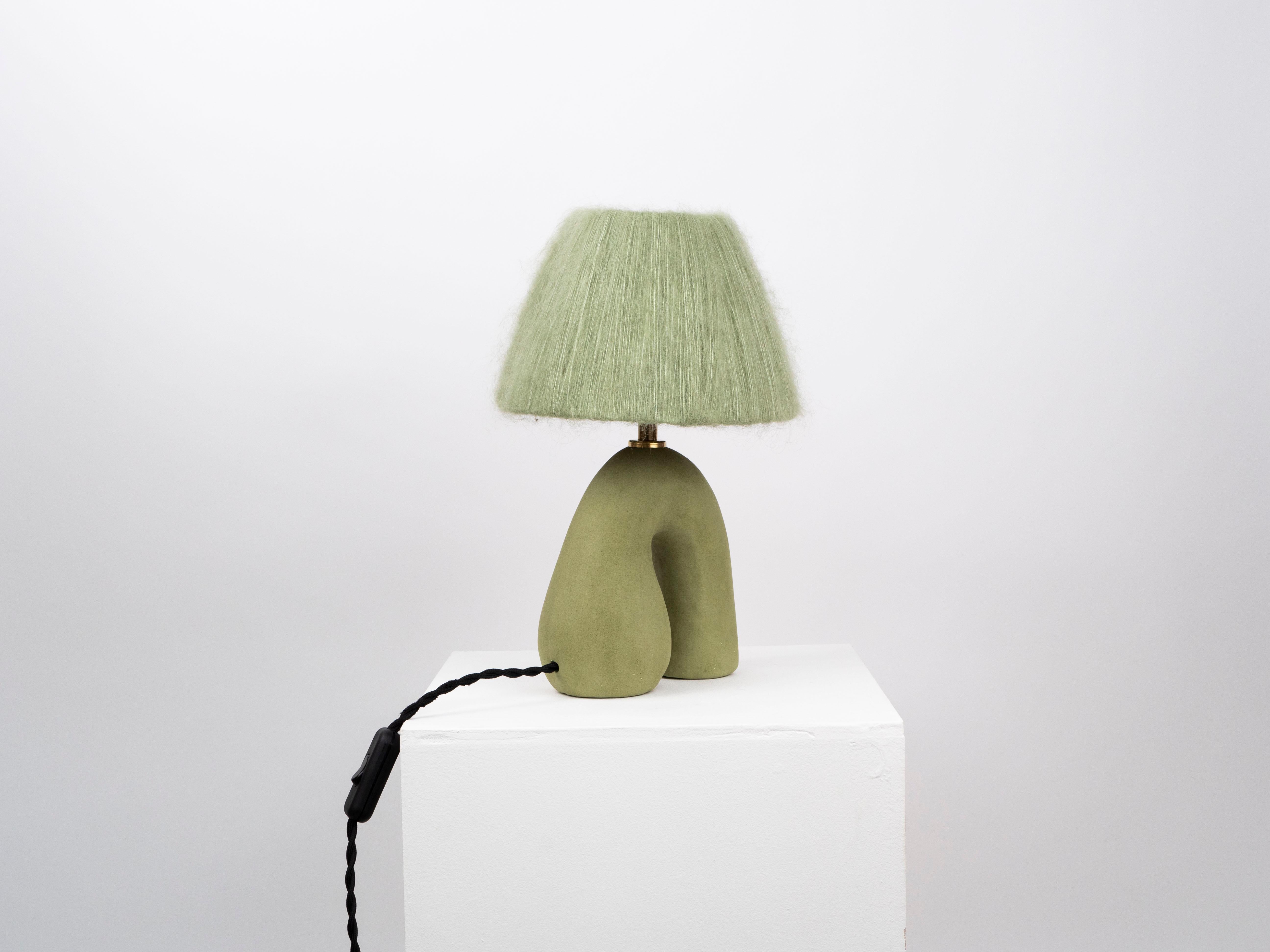 Modern ‘Opposée’ Table Lamp - Green 'Matte' For Sale