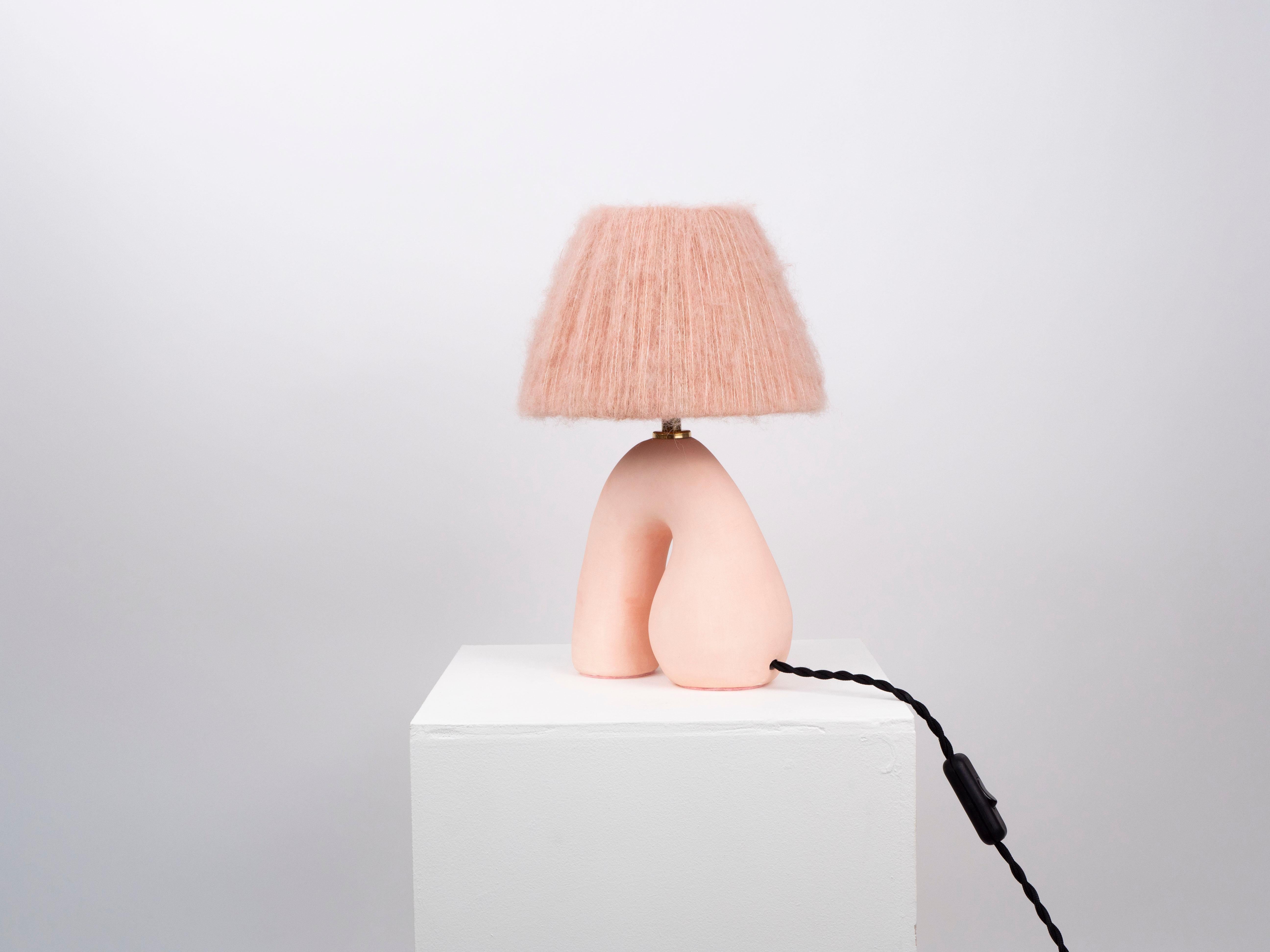 Modern ‘Opposée’ Table Lamp - Pink 'Matte' For Sale
