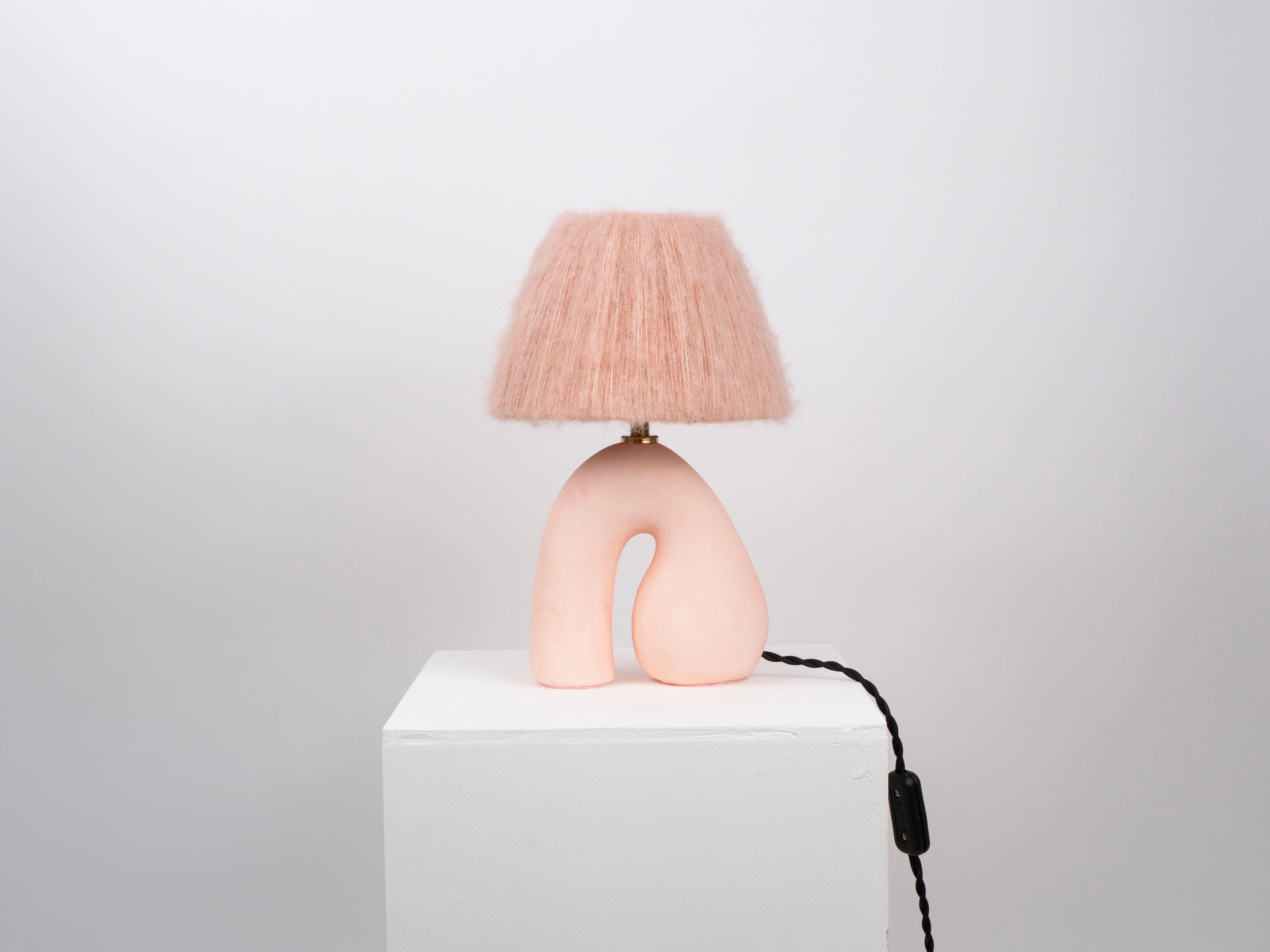 British ‘Opposée’ Table Lamp - Pink 'Matte' For Sale