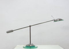 2 Optelma Desk Lamp Chrome Glass, 1970s