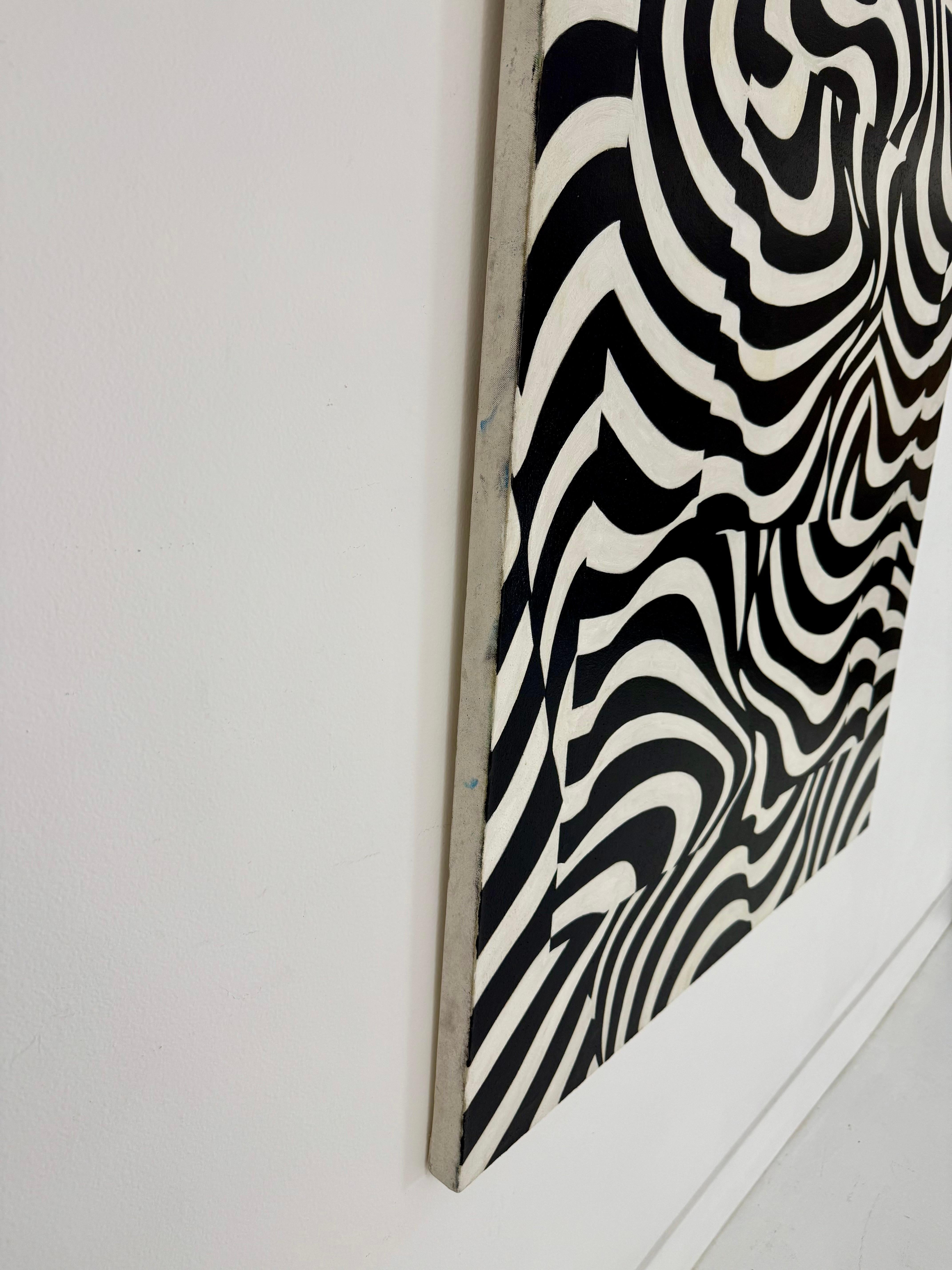 Optik Acryl auf Leinwand von James Massena March, USA, ca. 1980er Jahre im Angebot 6