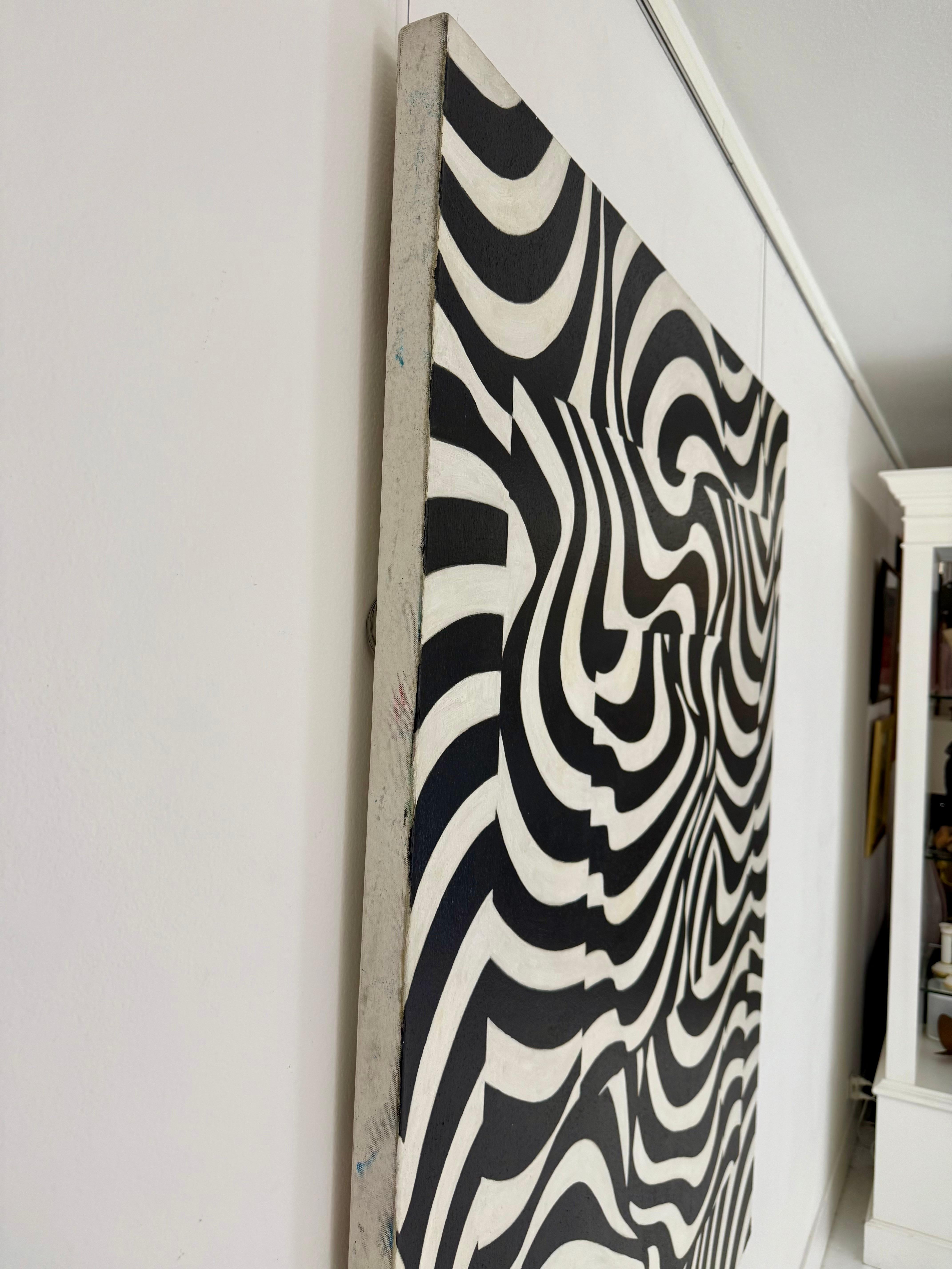 Optik Acryl auf Leinwand von James Massena March, USA, ca. 1980er Jahre im Angebot 7