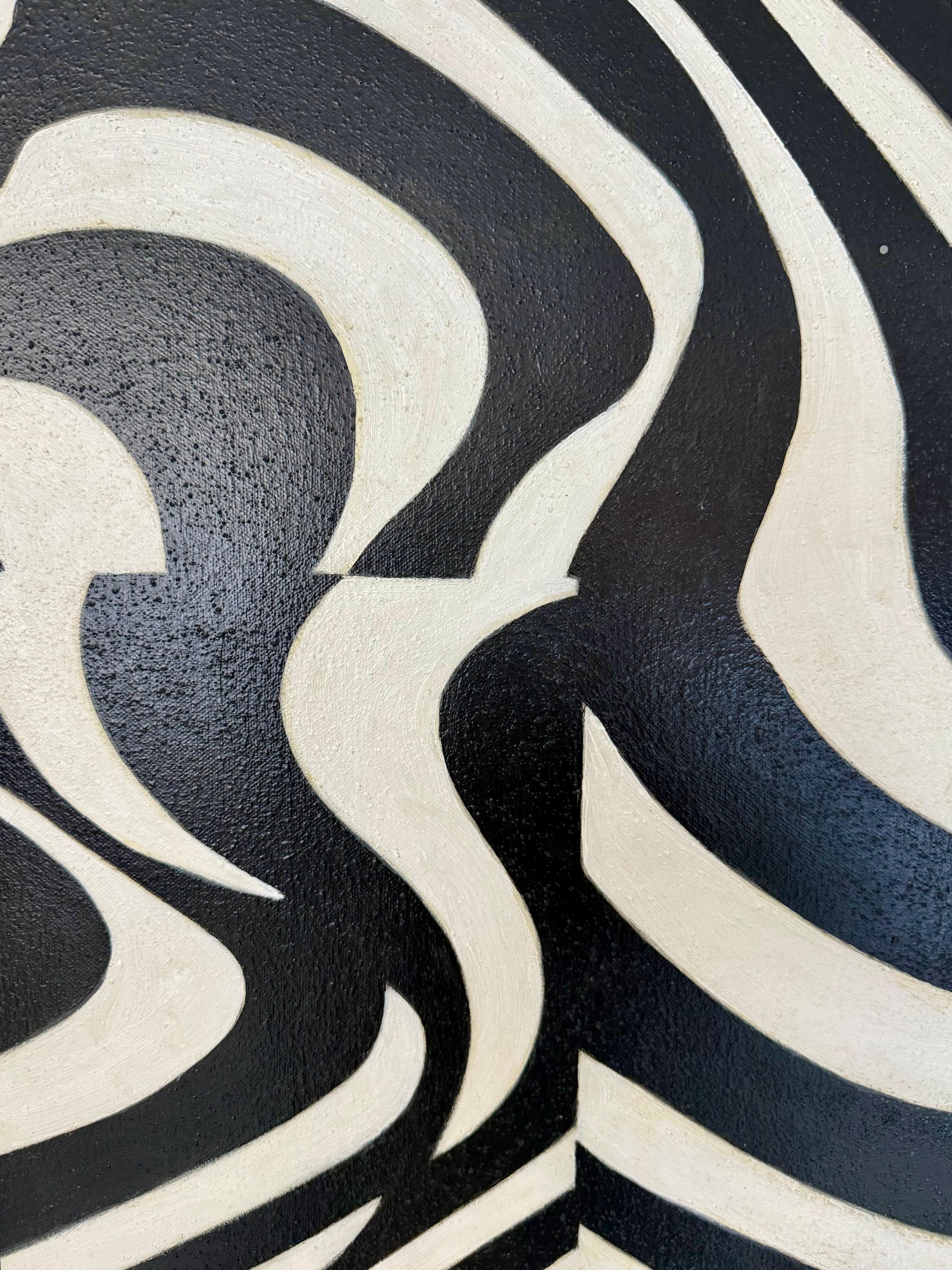 Optik Acryl auf Leinwand von James Massena March, USA, ca. 1980er Jahre im Angebot 11