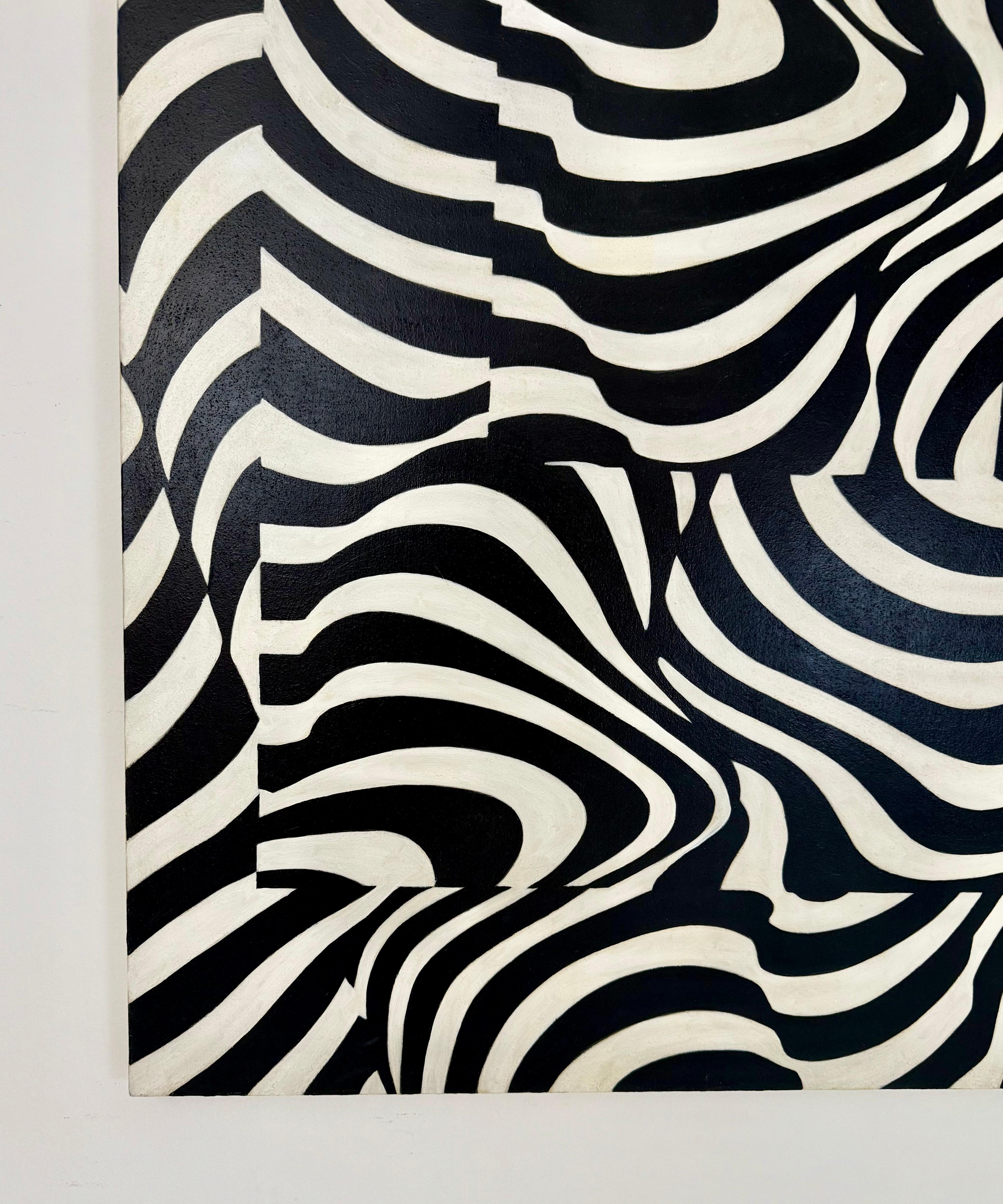 Optik Acryl auf Leinwand von James Massena March, USA, ca. 1980er Jahre im Angebot 3