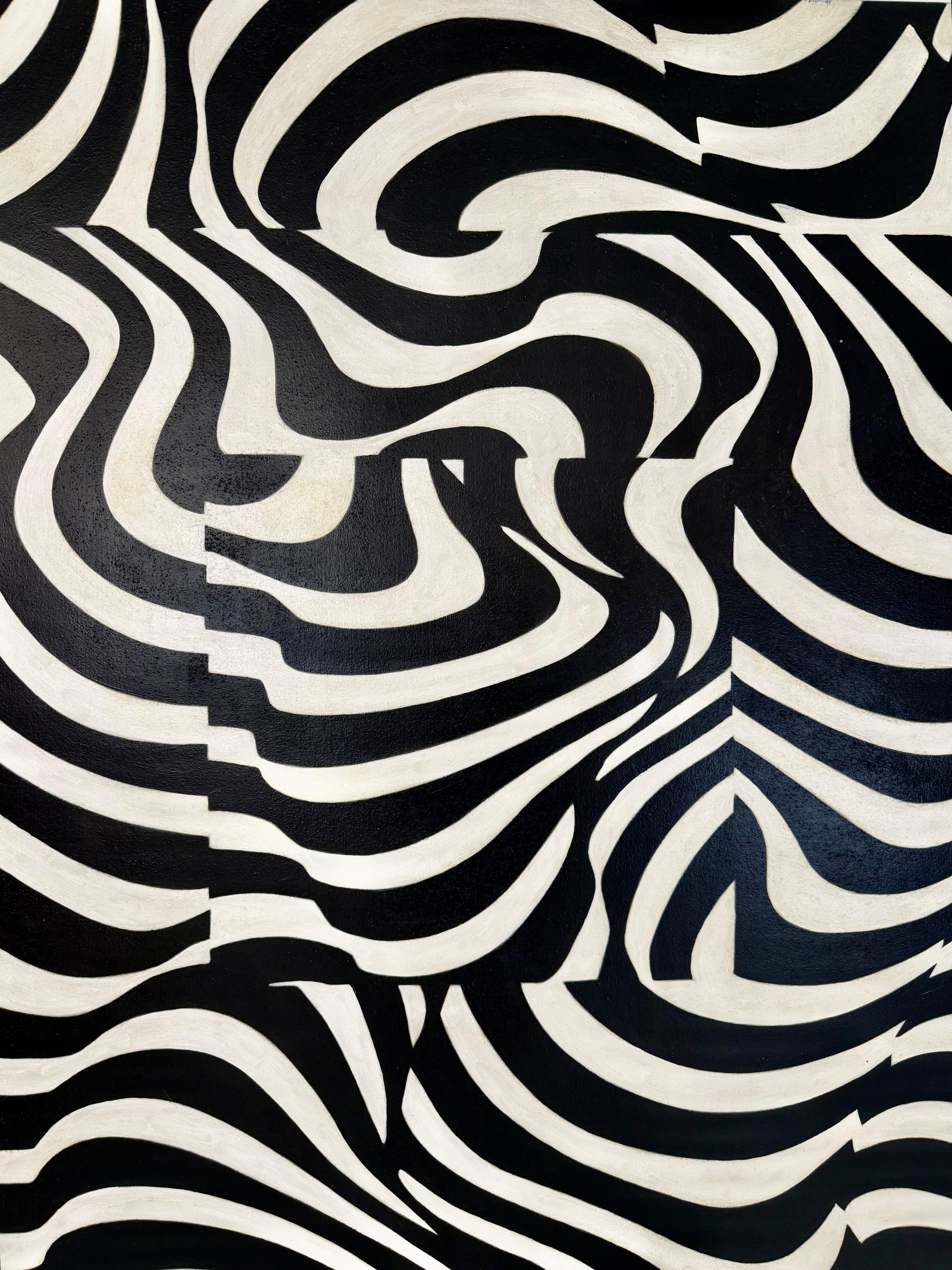 Optik Acryl auf Leinwand von James Massena March, USA, ca. 1980er Jahre im Angebot 5