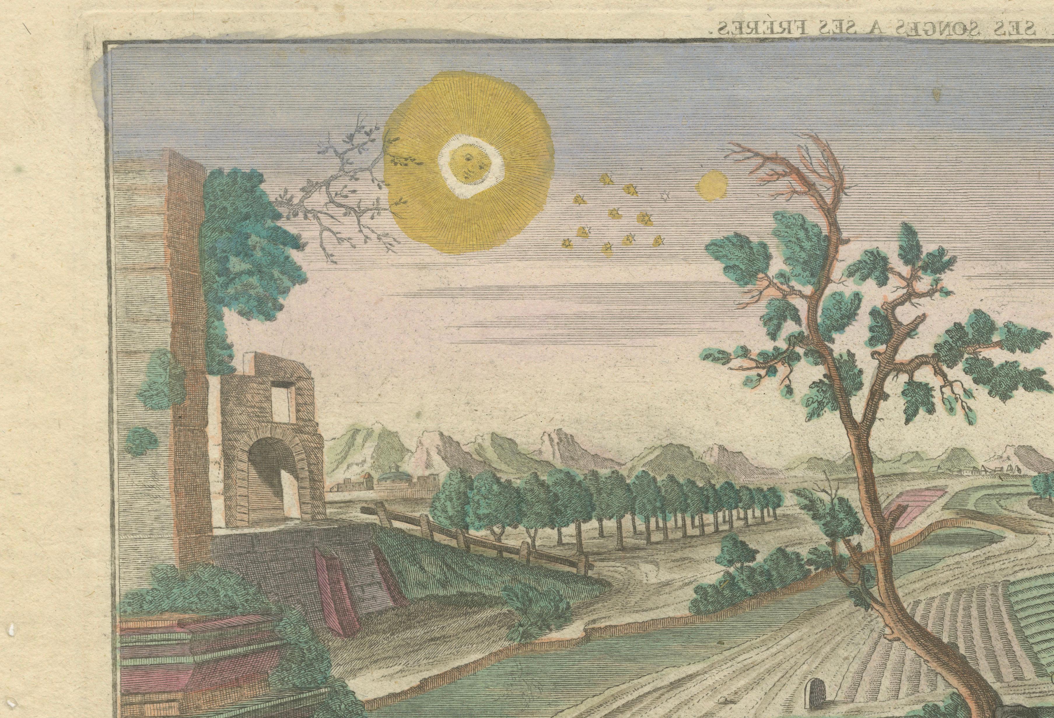 Paper Optica Print of Joseph Relating His Dream to His Brothers, 1770 – Biblical Scene For Sale