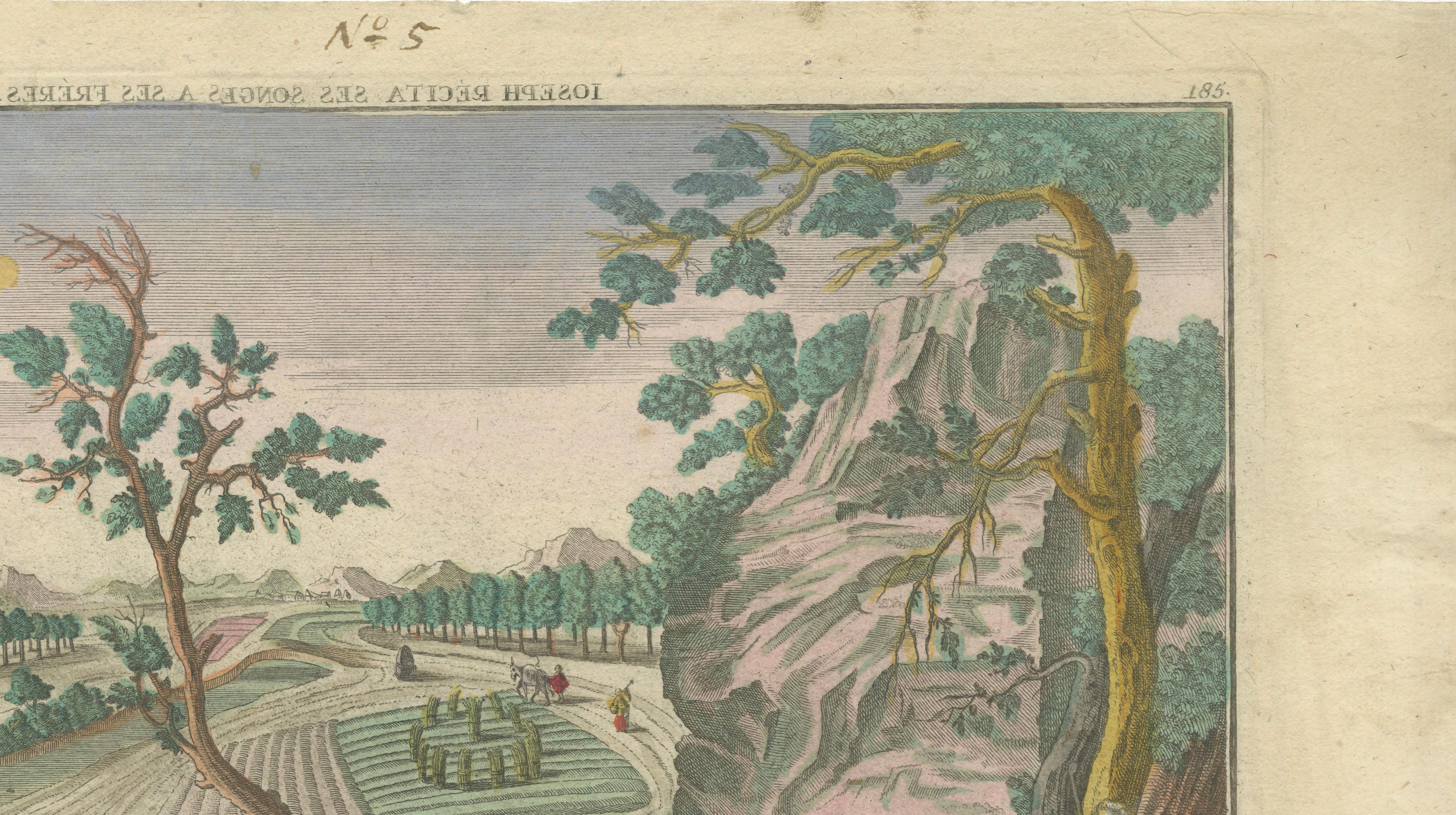 Optica Print of Joseph Relating His Dream to His Brothers, 1770 – Biblical Scene For Sale 1