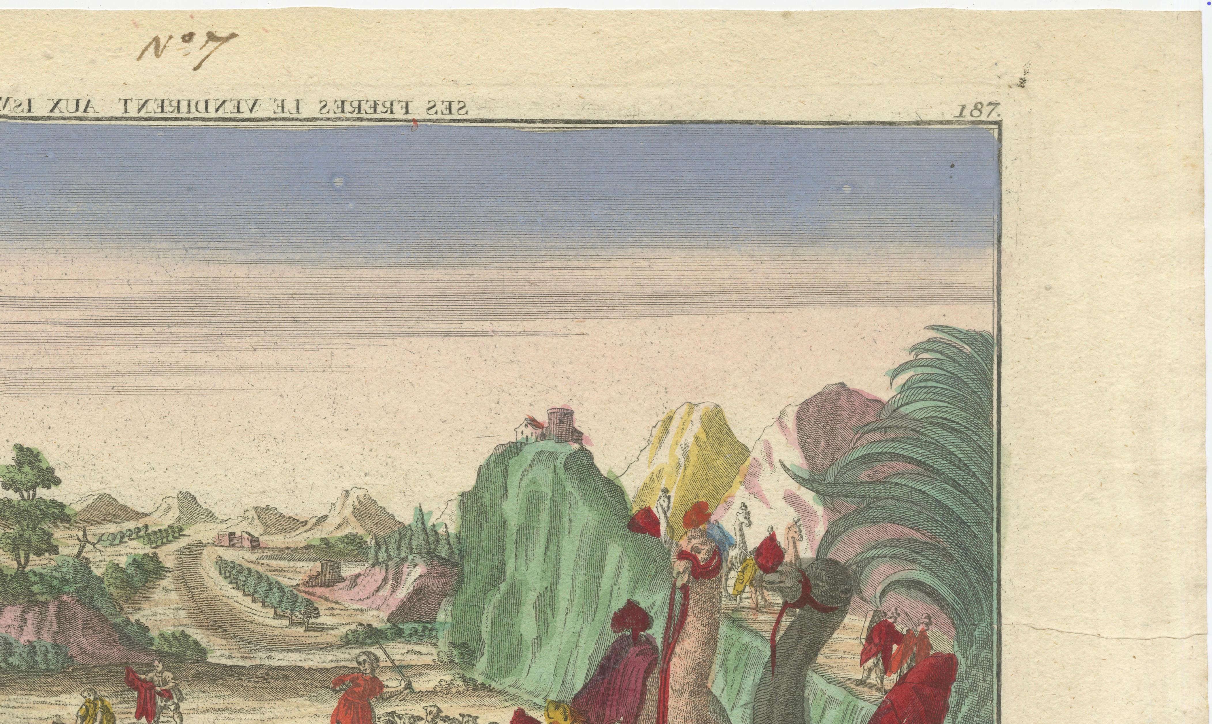 Optica Print of Joseph Sold by His Brothers to Ishmaelites, 1770 -Biblical Scene For Sale 2