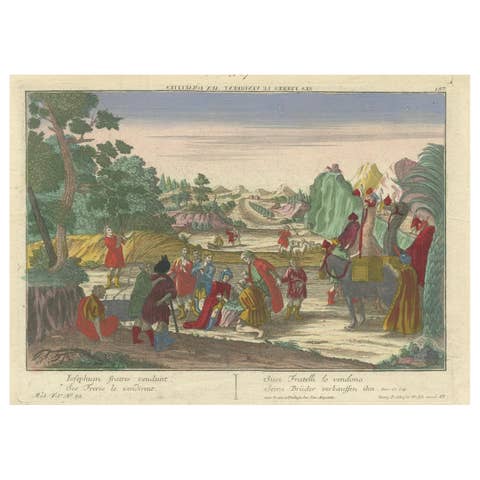 Optica Print of Joseph Sold by His Brothers to Ishmaelites, 1770 -Biblical Scene