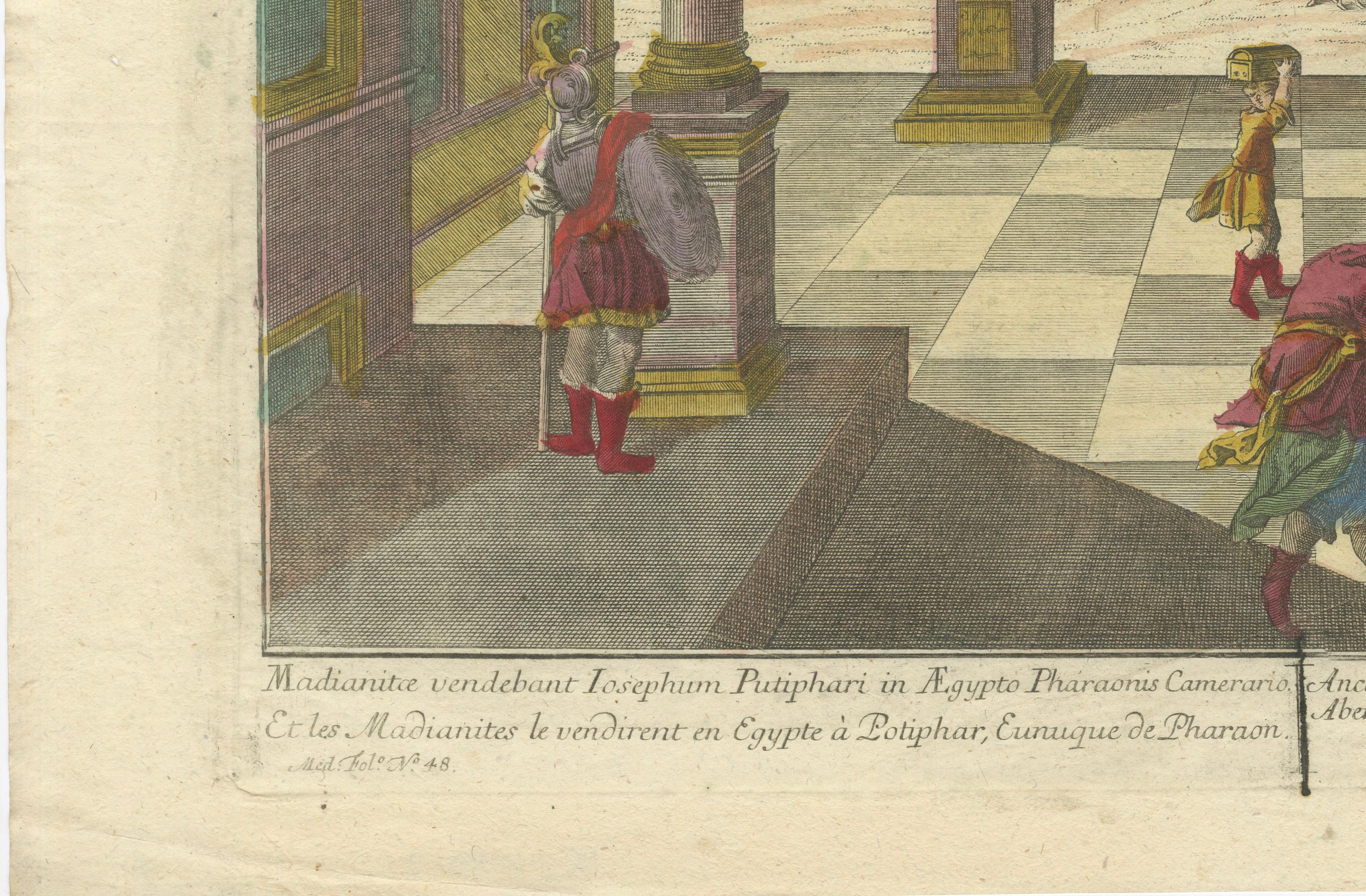 Optica Print of Joseph Sold to Potiphar in Egypt, circa 1770 – Biblical Scene For Sale 2