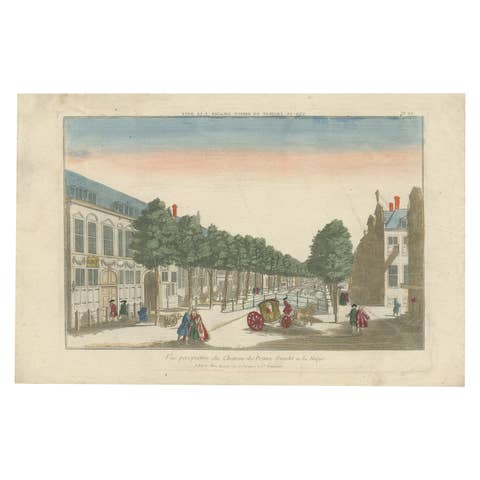 Optica Print – The Hague Prinsegracht, Basset c.1770, Hand-Colored