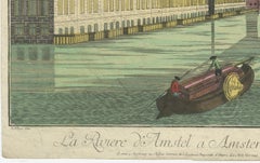Optica View Amsterdam Amstel River by Rondel, Winckler c.1770