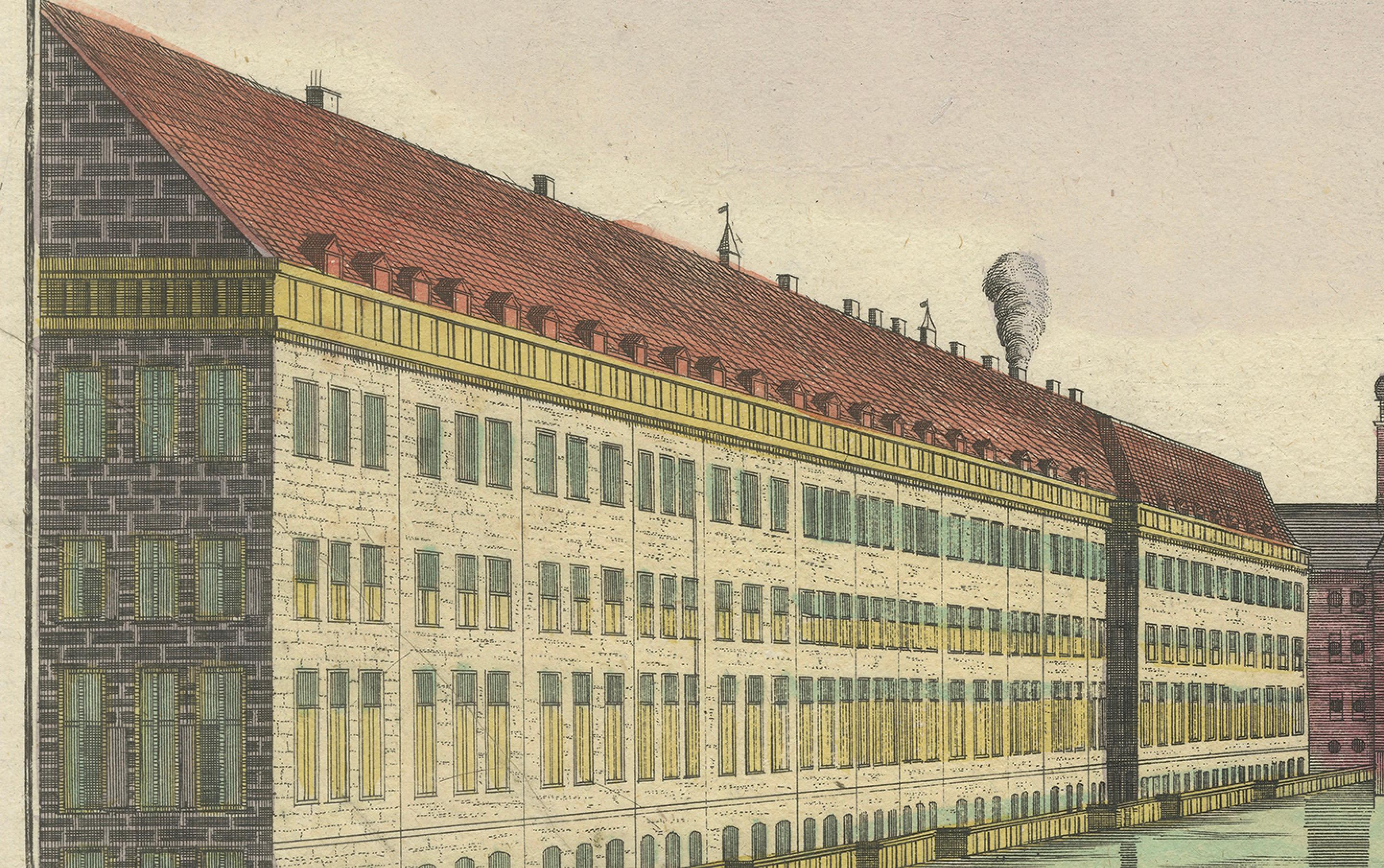 Fine XVIII secolo Ottica Vista Amsterdam Fiume Amstel di Rondel, Winckler 1770 ca. in vendita