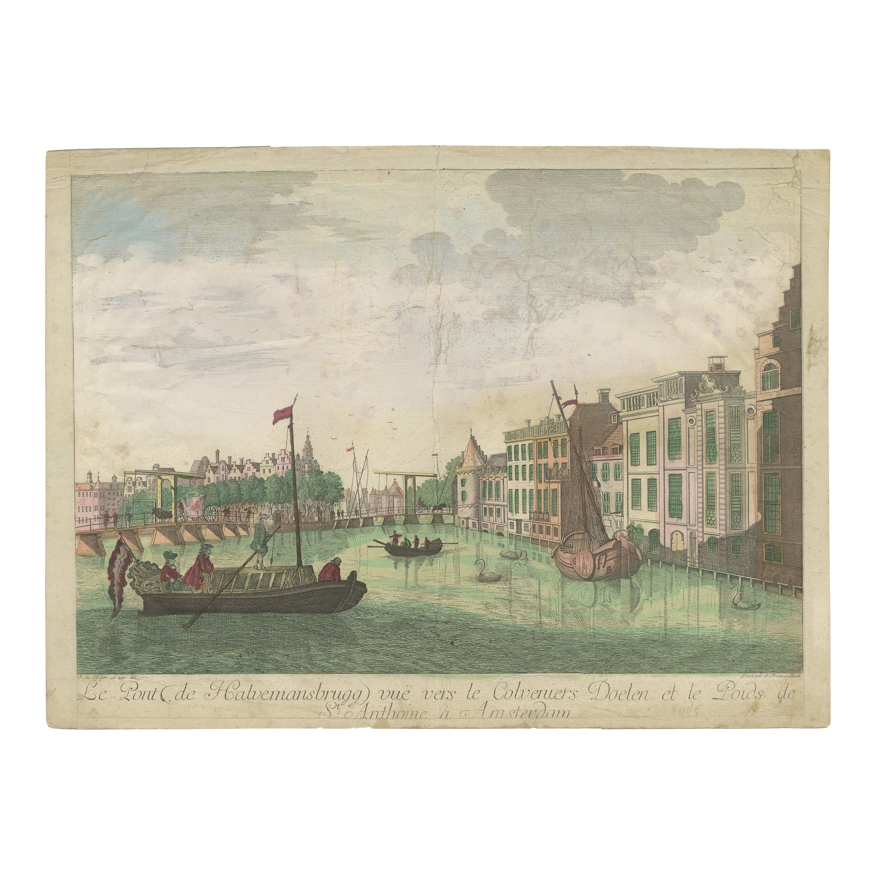 Optica View Amsterdam Halvemaansbrug & St. Anthoniesluis, c.1770