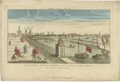 Optica View Amsterdam Hogesluis & Amstel Locks, Basset Paris c.1770