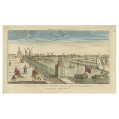 Vue optique Amsterdam Hogesluis & Amstel Locks, Basset Paris c.1770