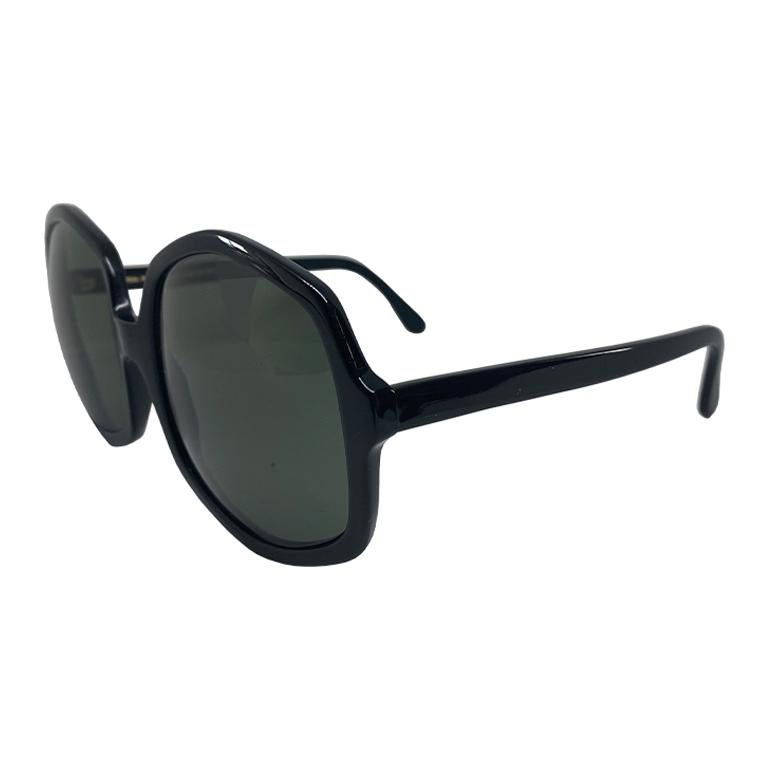Optical Affairs - Series 6555 - black sunglasses - 1994  In Excellent Condition For Sale In Miami Beach, FL