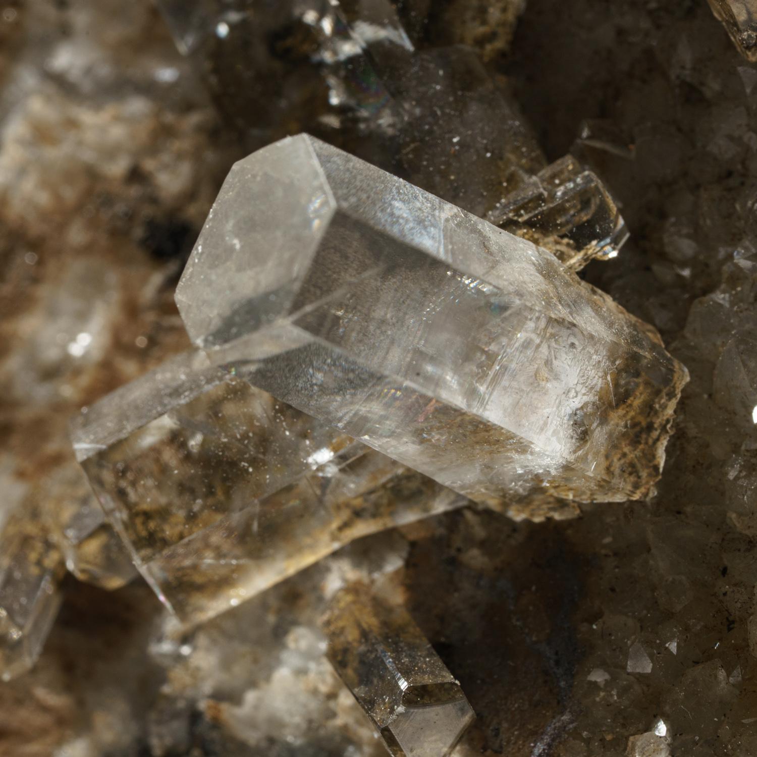 Chinese Optical Calcite Crystals from Leiping Mine, Guiyang, Hunan, China For Sale