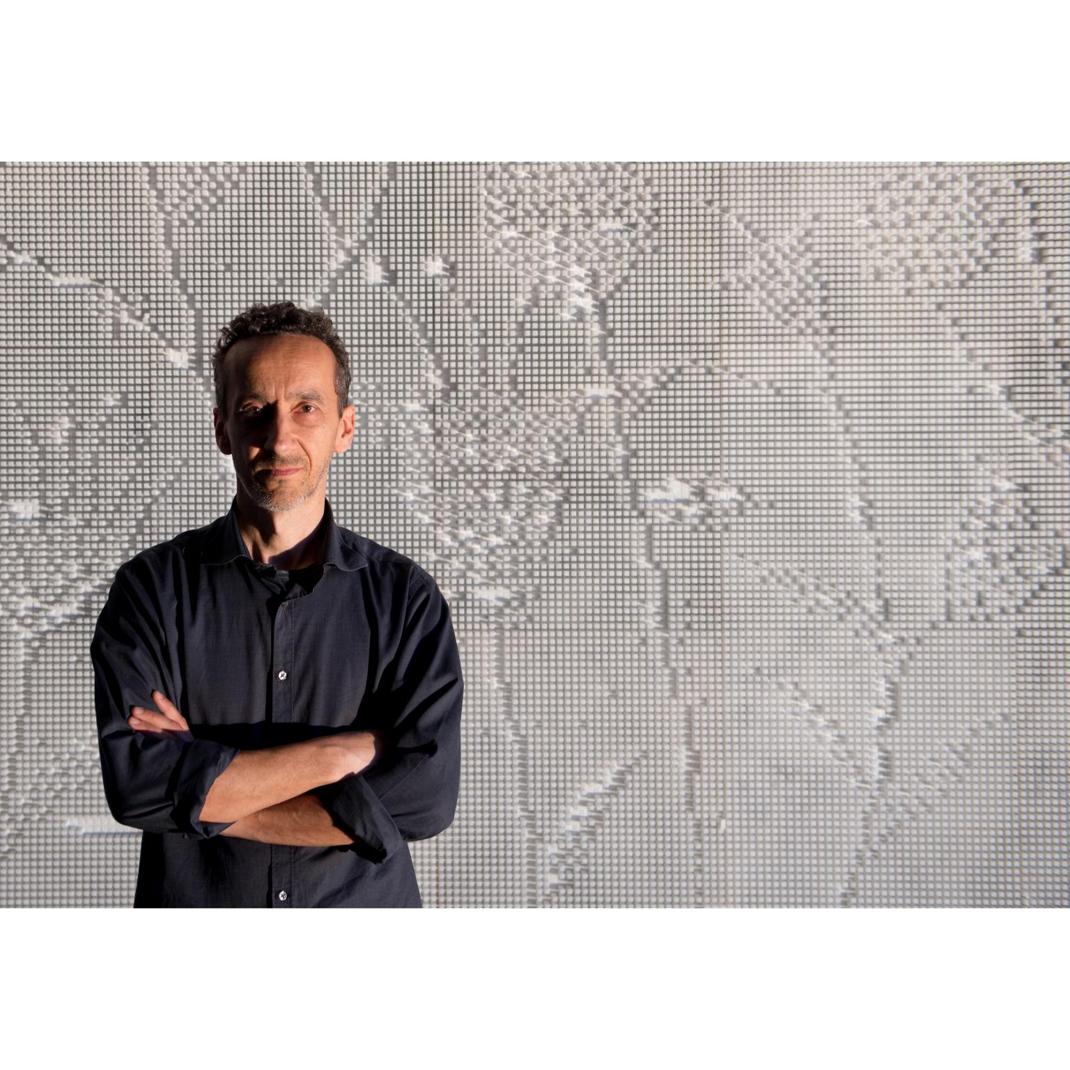 Optical Decorative Wall Panel in White Carrara Marble by Bufalini Marmi For Sale 5