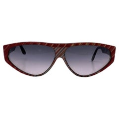 Optical Engeneering Vintage Red Striped Cat Eye Sunglasses 63/15 140mm