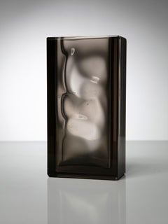 "Optical" Glass Vase by Ladislav Oliva for Exbor, Czech Republic, 1970s