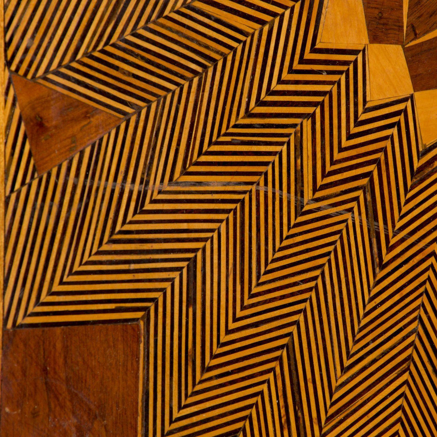 Mid-Century Modern Psychedelic Art Optical Illusion Wood Panel 1960s Midcentury Op Art