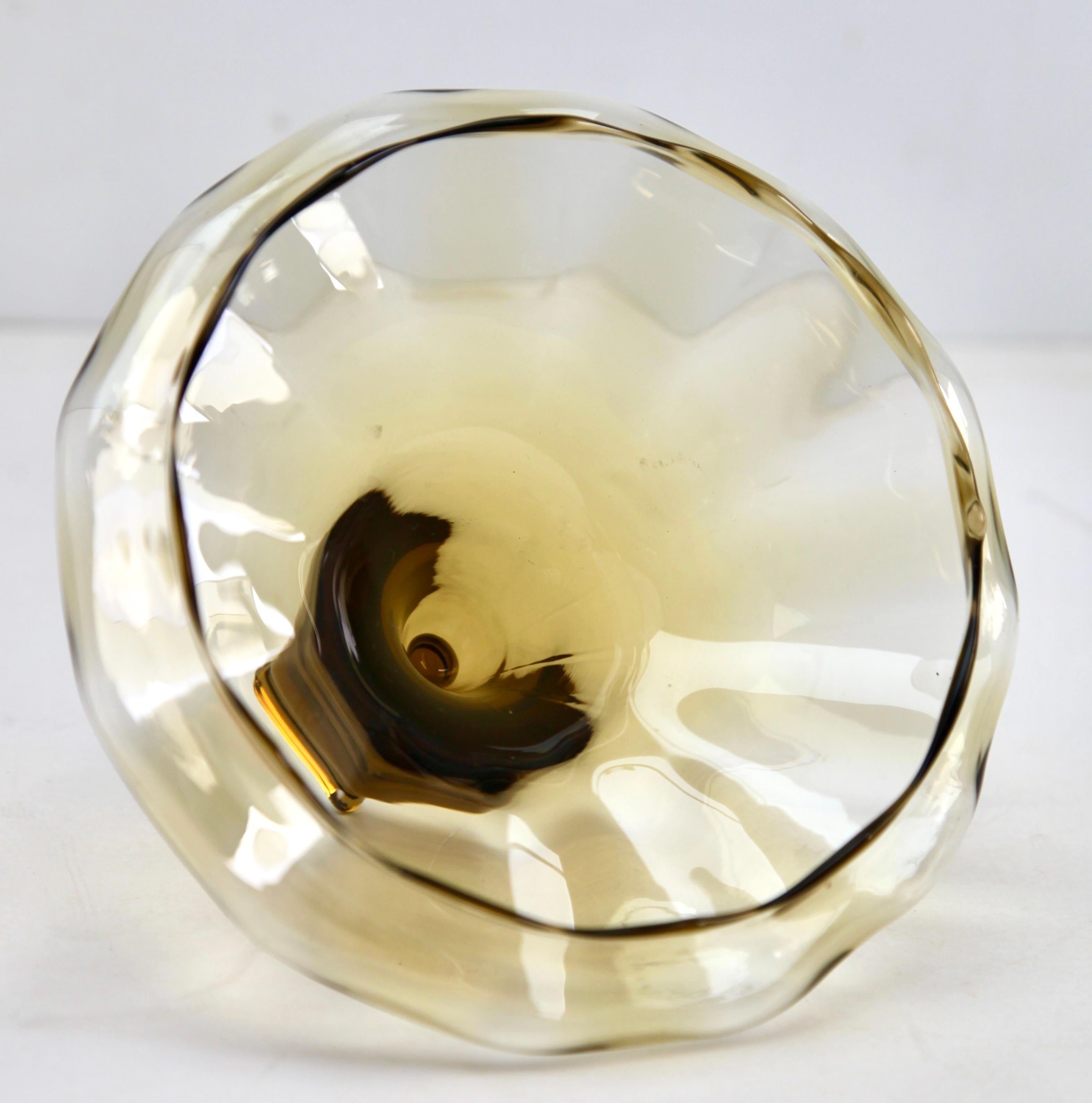 Optical Ribs Glass Jar with Lid in the Style of Empoli 1