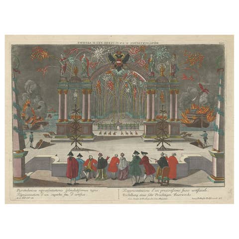 Pyrotechnicae repraesentationis splendidissimae typus – Fireworks View c.1765