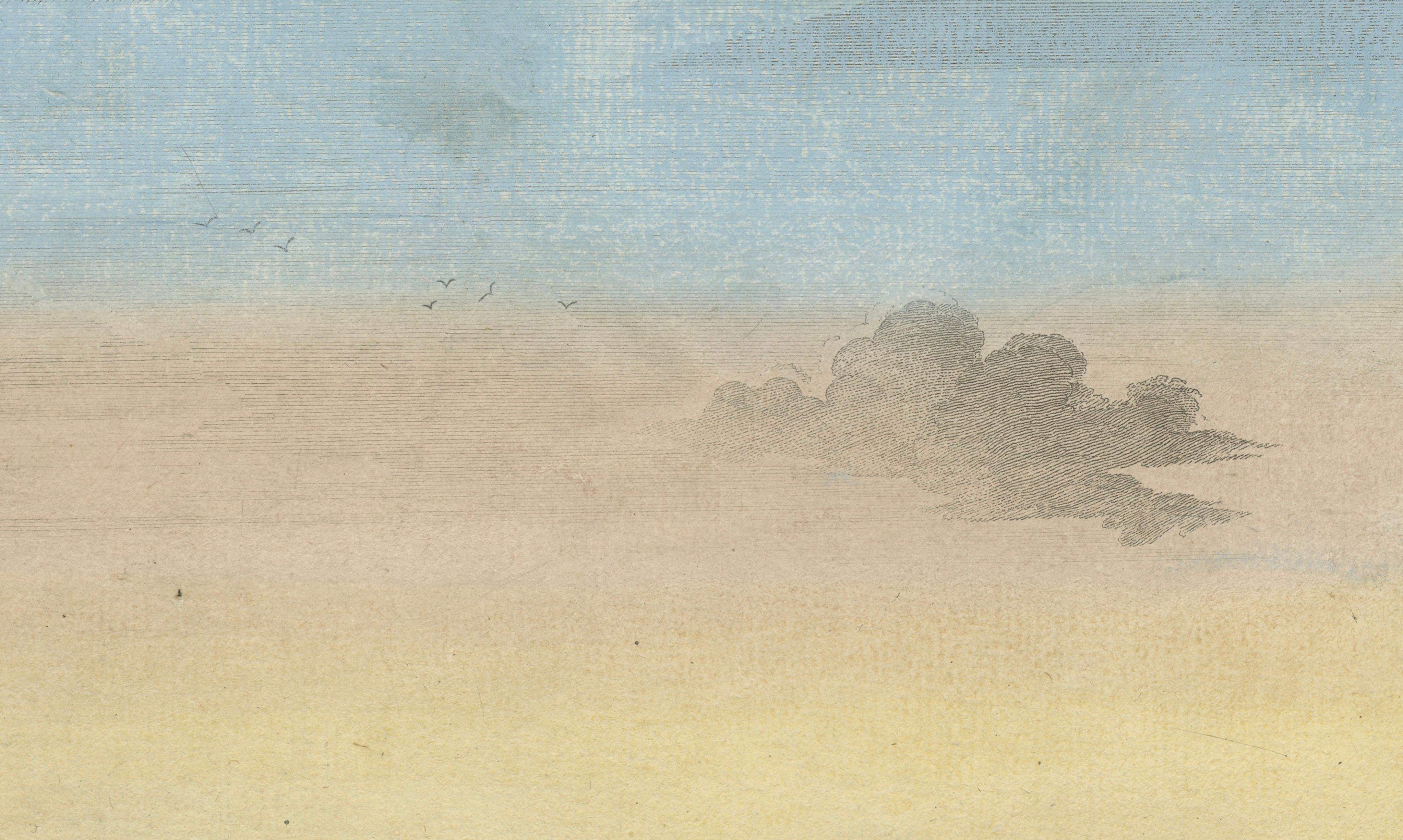 Late 18th Century Optical View of the Spanish Royal Retreat, Daumont, Paris circa 1770 For Sale