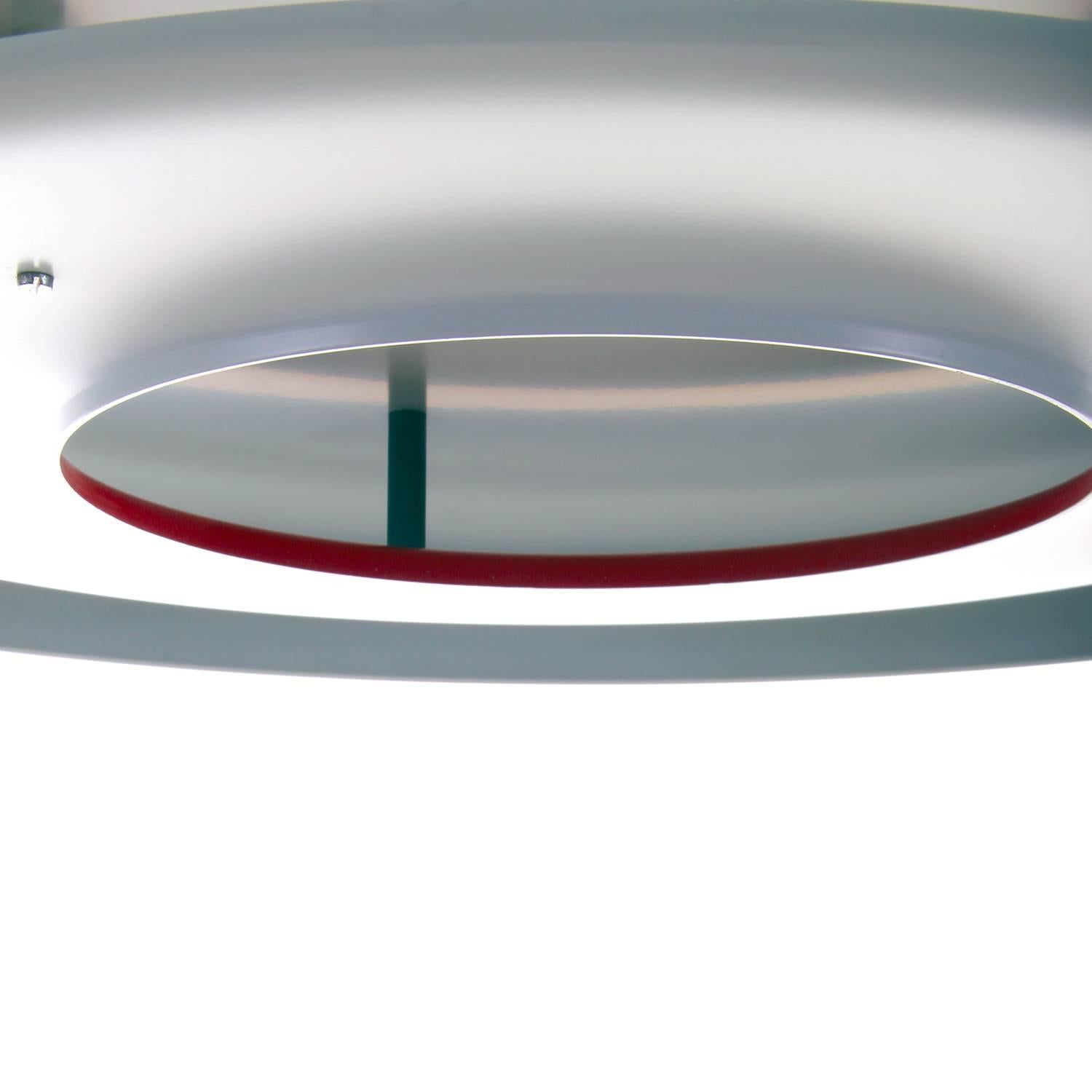 20th Century Optima 6, White Minimalist Ceiling Lighting by Hans Due in 1972 for Fog & Mørup For Sale