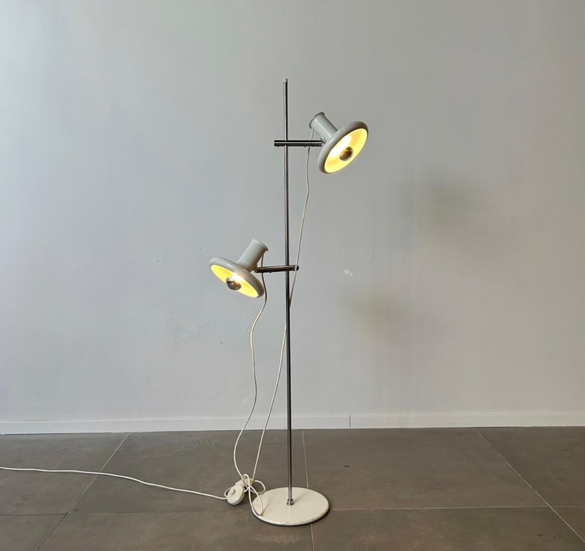 Metal Optima Danish Floor Lamp by Hans Due for Fog & Mørup, 1970s