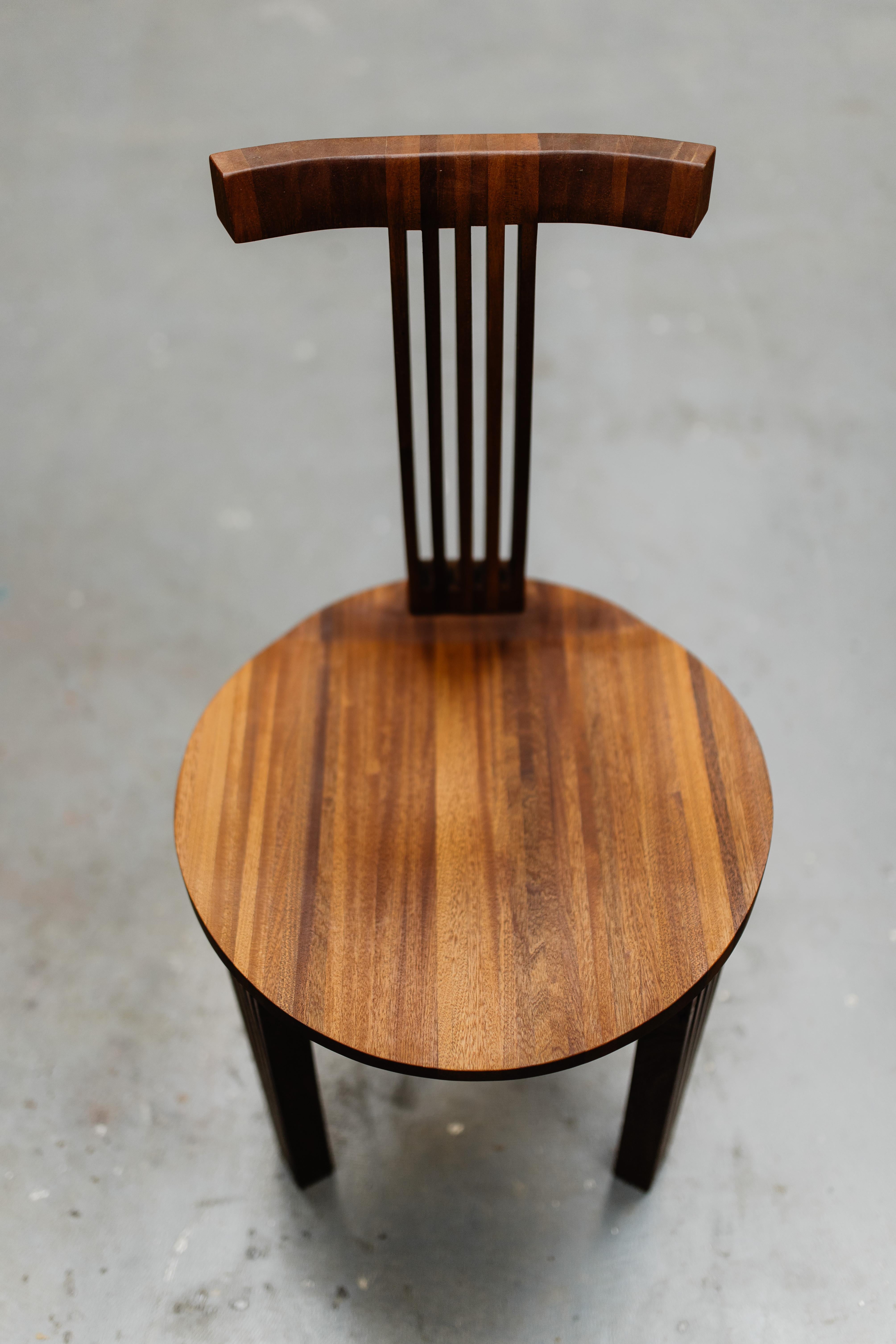 Oiled Optique Dining Chair For Sale