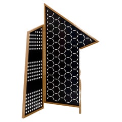 Opto 1/2 Folding Screen Black Lacquered by Colé Italia