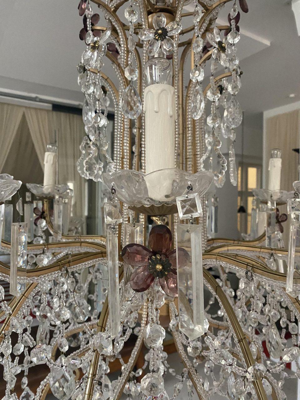 20th Century Opulant Large French Chandelier, 1920-30s