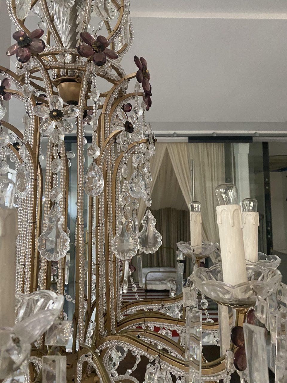 Opulant Large French Chandelier, 1920-30s 1