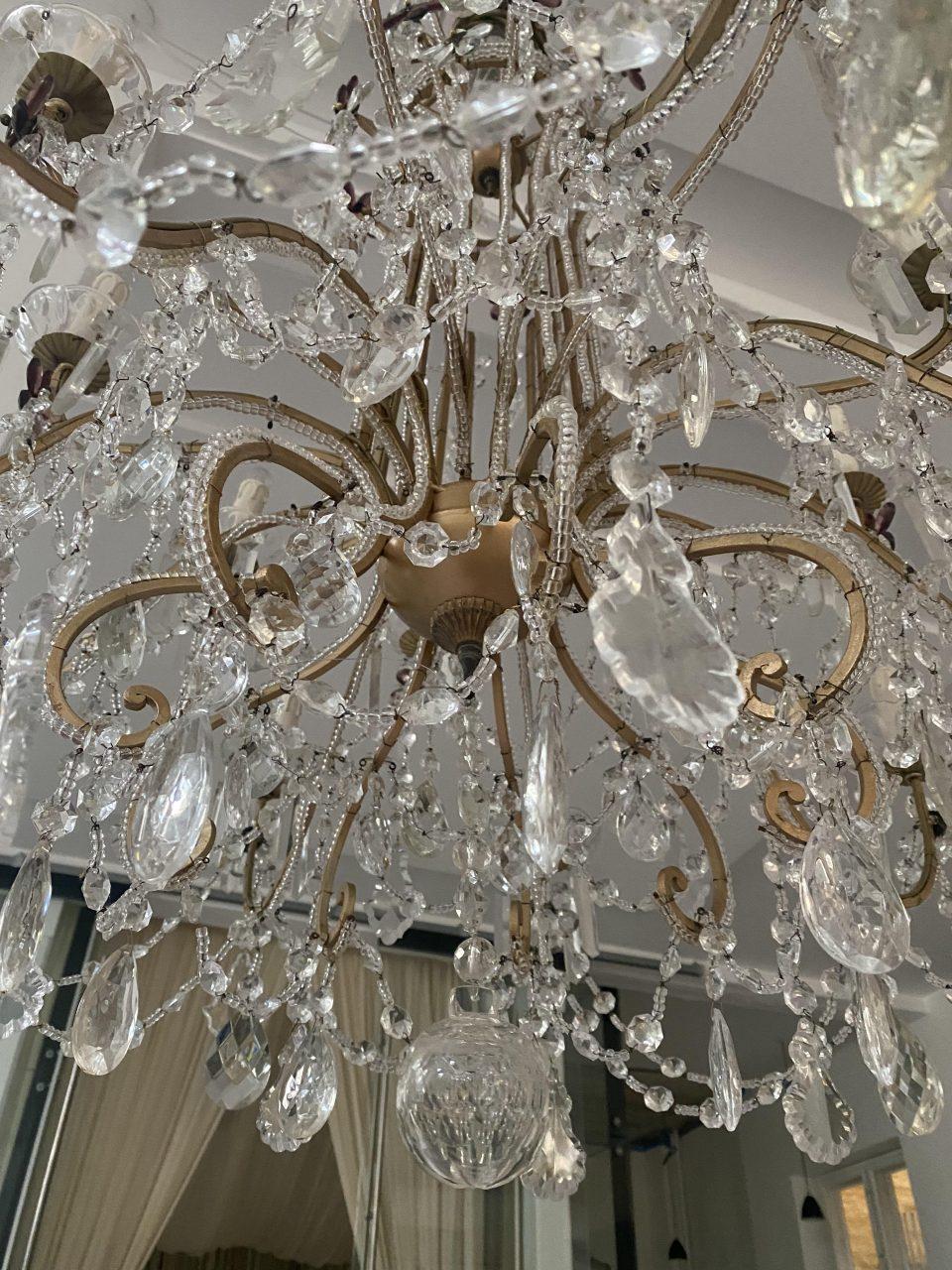 Opulant Large French Chandelier, 1920-30s 2
