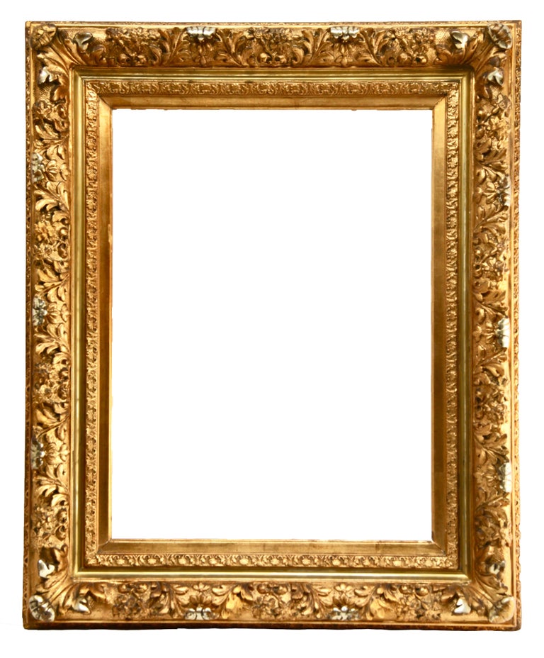 Opulent 19th Century Frame in French Louis XV Style Gilded Gesso Frame