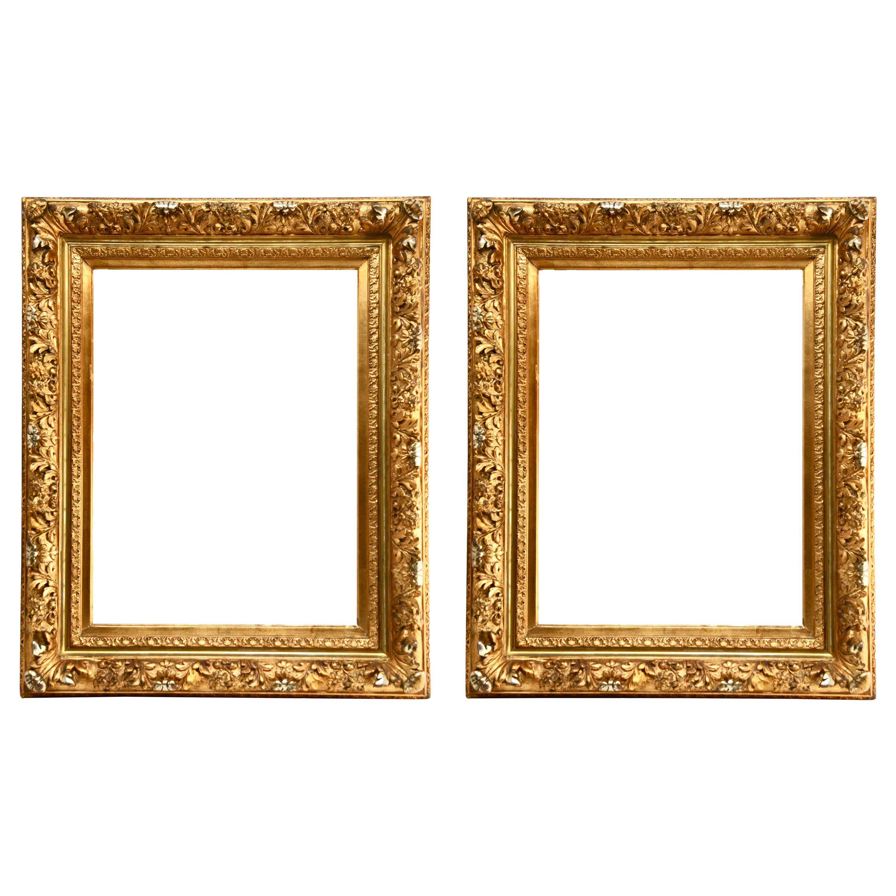 Opulent 19th Century Frame in French Louis XV Style Gilded Gesso Frame