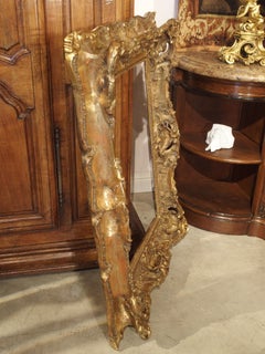 Opulent 19th Century French Louis XV Style Gold Leaf, Giltwood and Plaster Frame