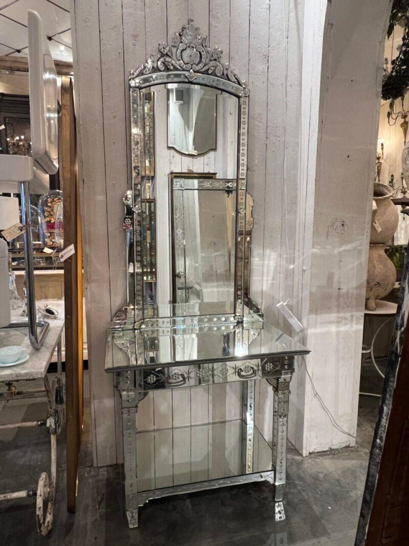 Opulent Art Deco Style Mirror Console-1920s France For Sale 5
