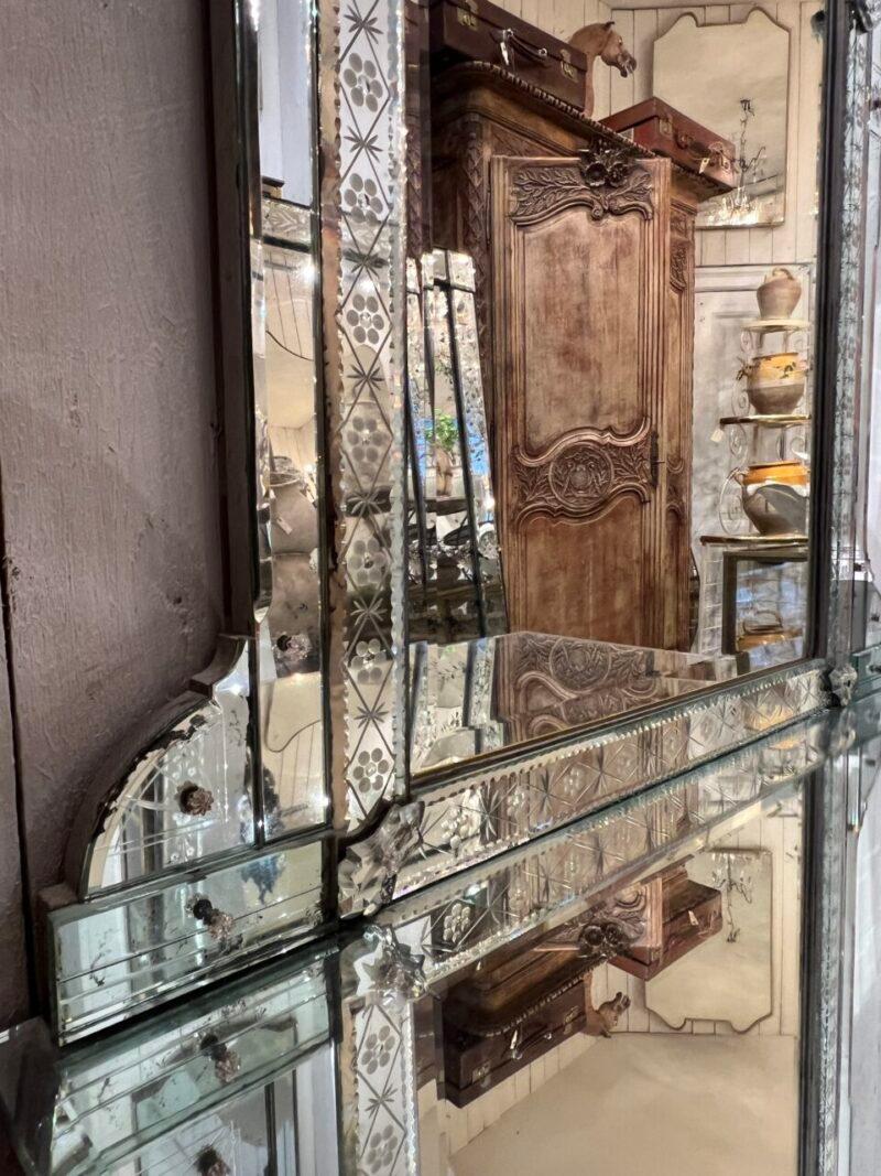 Opulent Art Deco Style Mirror Console-1920s France For Sale 2